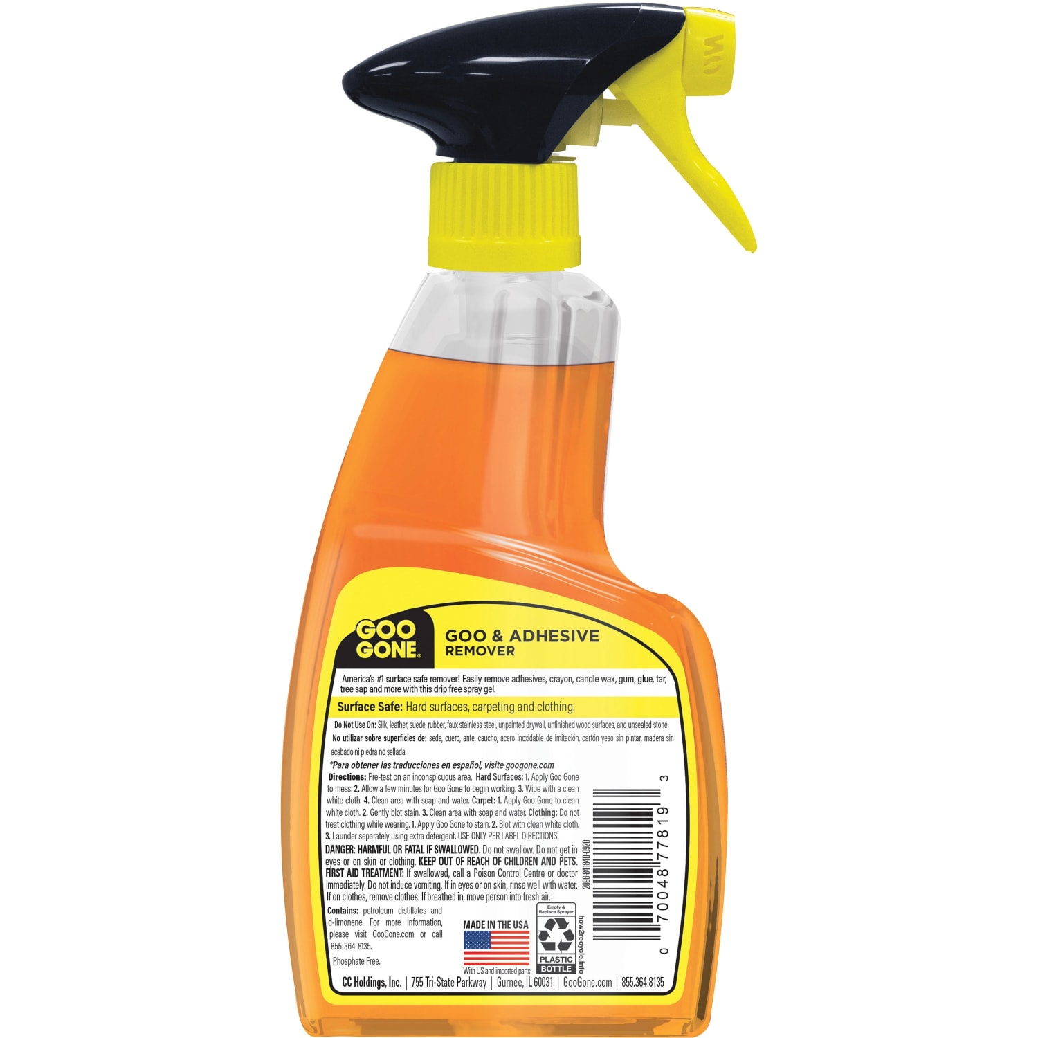 Goo Gone Spray Gel - Gel - 12 oz (0.75 lb) - Bottle - 6 / Carton - Orange - Image 4