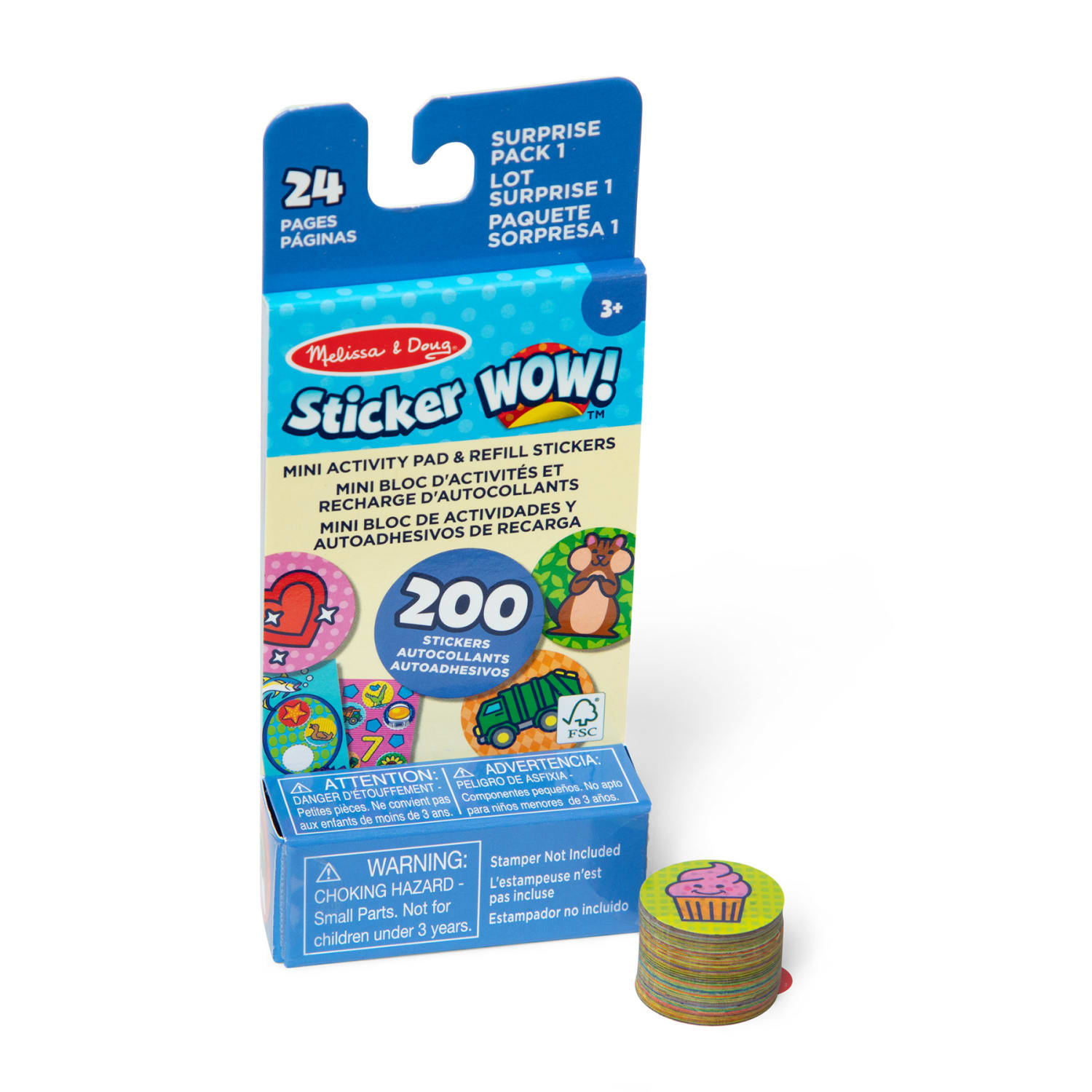 Melissa & Doug Sticker WOW! Mini Activity Pad with Refill Stickers, Surprise Pack 1, 200 Stickers Per Set, 4 Sets - Image 4