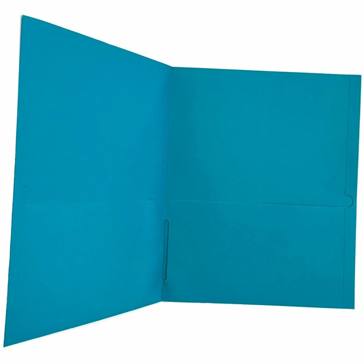 Business Source Letter Portfolio - 8 1/2in x 11in - 125 Sheet Capacity - 2 Inside Front & Back Pocket(s) - Teal - 25 / Box - Image 3