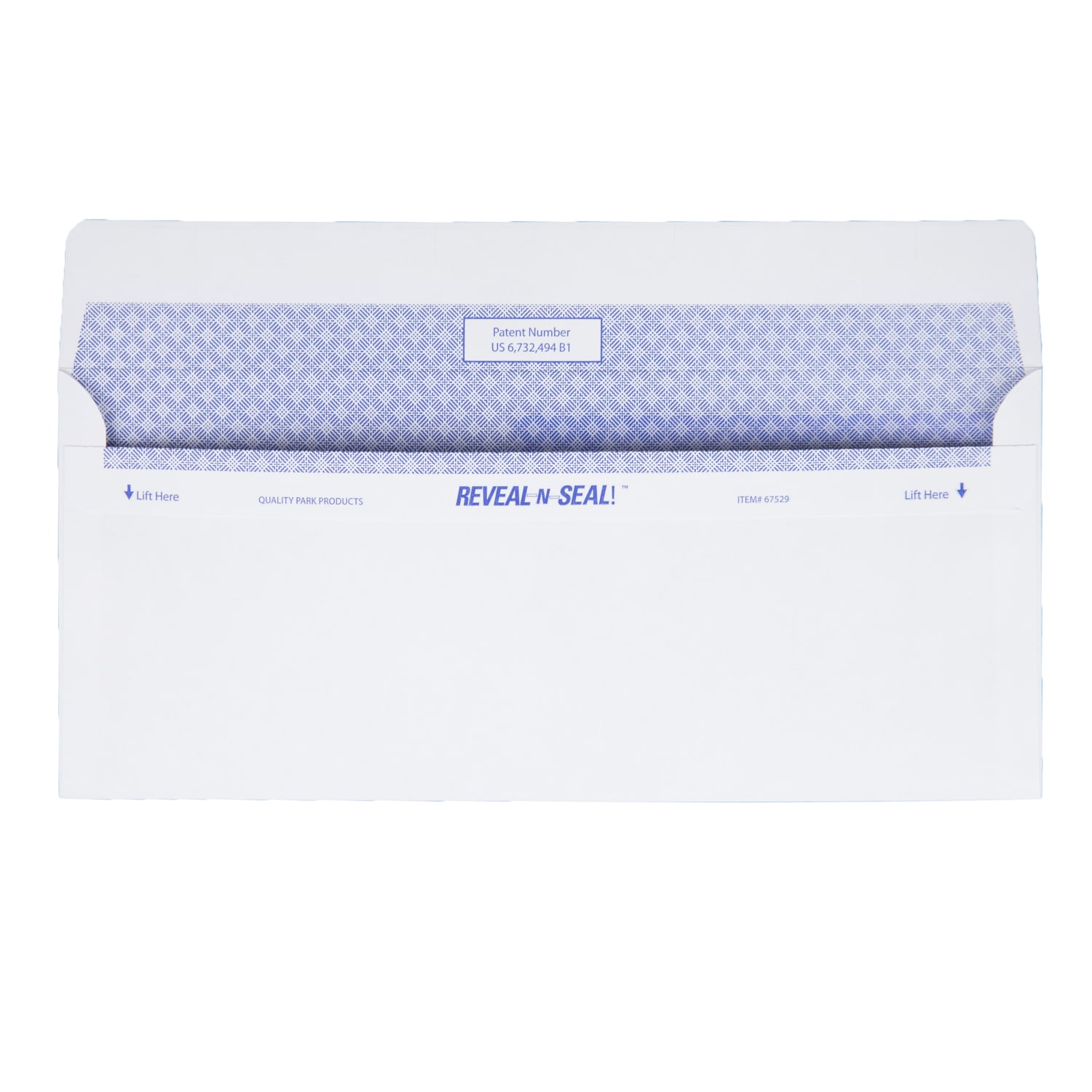 Quality Park #9 Reveal-N-Seal Business Security Double-Window Envelopes, Left Windows (Top/Bottom), Self Seal, White, Box Of 500 - Image 3