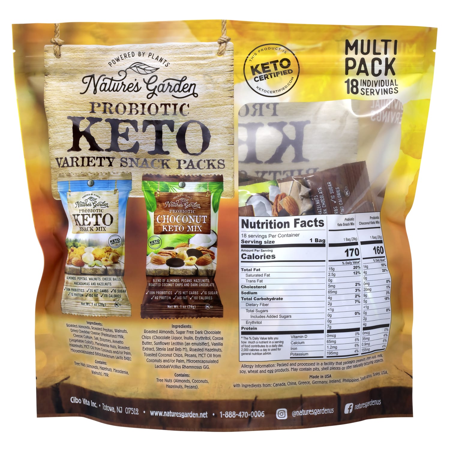 Natures Garden Keto Variety Snack Packs, 1 Oz, Pack Of 18 Bags - Image 4