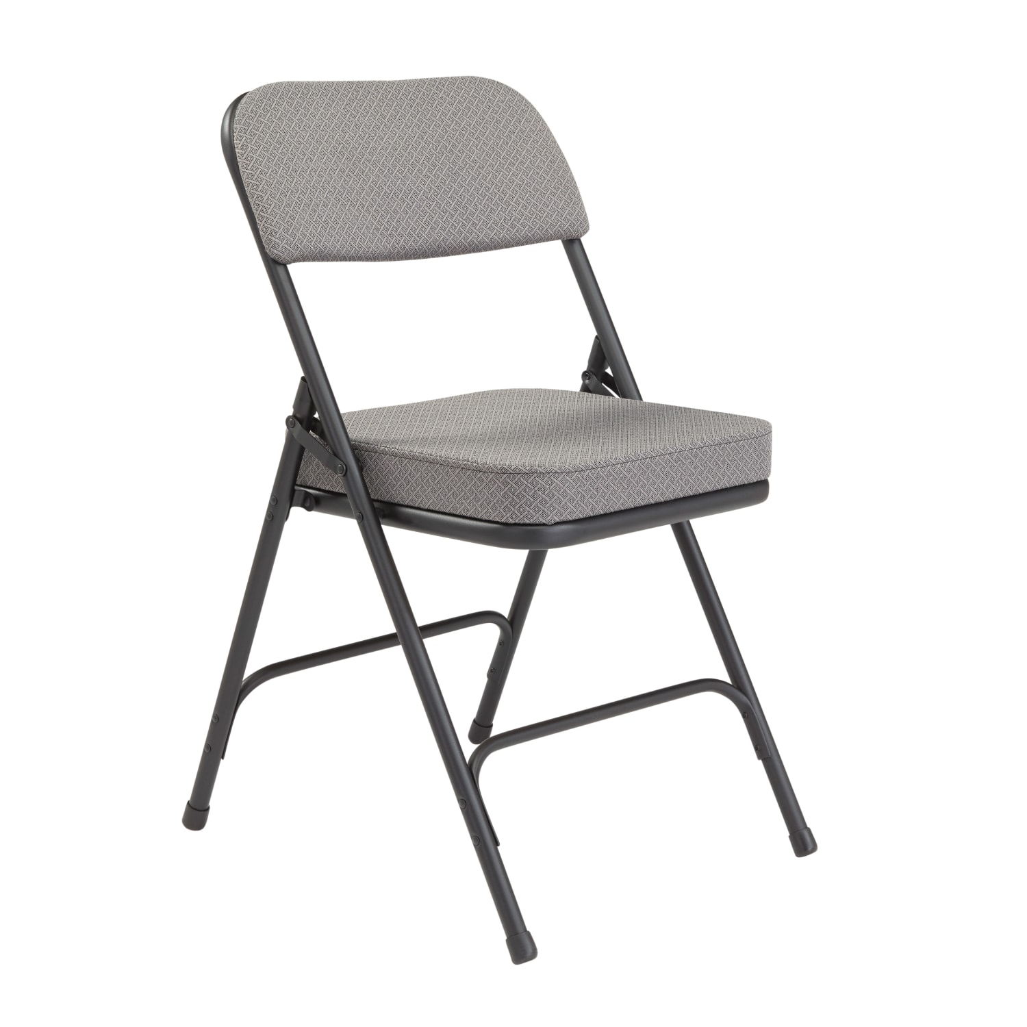 National Public Seating 3200 Series Deluxe Upholstered Folding Chairs, Charcoal Gray, Set Of 2 Chairs - Image 3