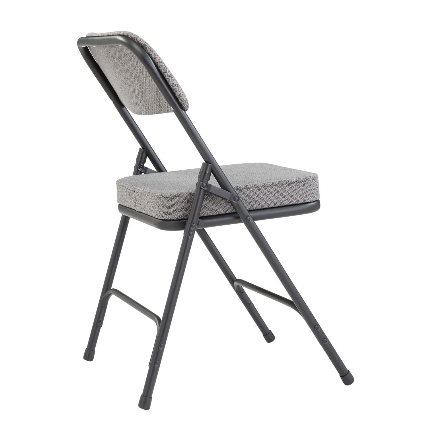 National Public Seating 3200 Series Deluxe Upholstered Folding Chairs, Charcoal Gray, Set Of 2 Chairs - Image 5