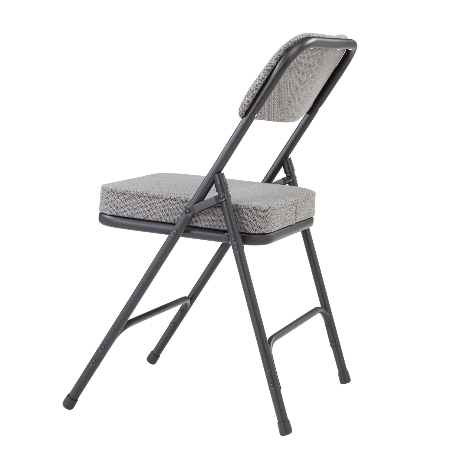 National Public Seating 3200 Series Deluxe Upholstered Folding Chairs, Charcoal Gray, Set Of 2 Chairs - Image 6