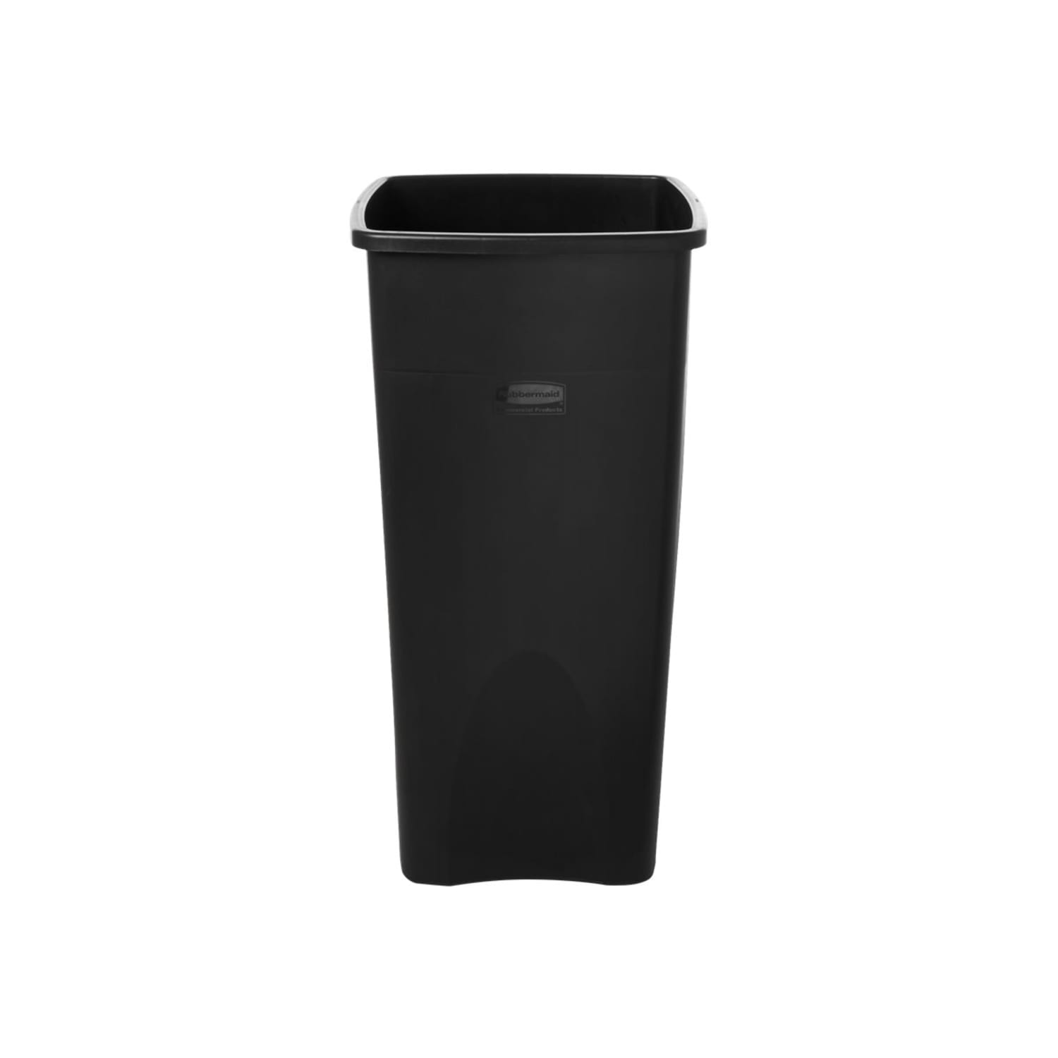 Rubbermaid Square Waste Containers, 23 Gallons, 31inH x 15 1/2inW x 16 1/2inD, Black - Image 3