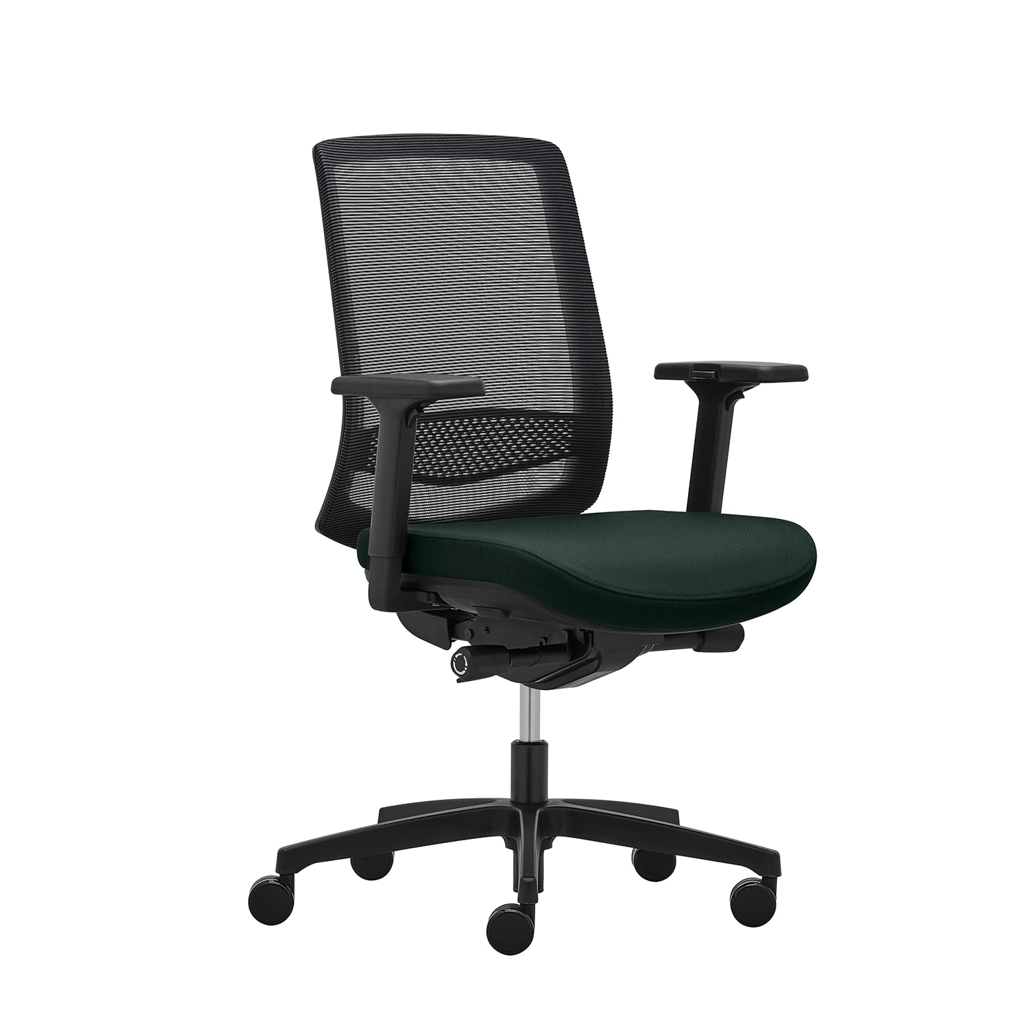 WorkPro Expanse Antimicrobial Vinyl/Mesh Mid-Back Executive Office Chair, Black