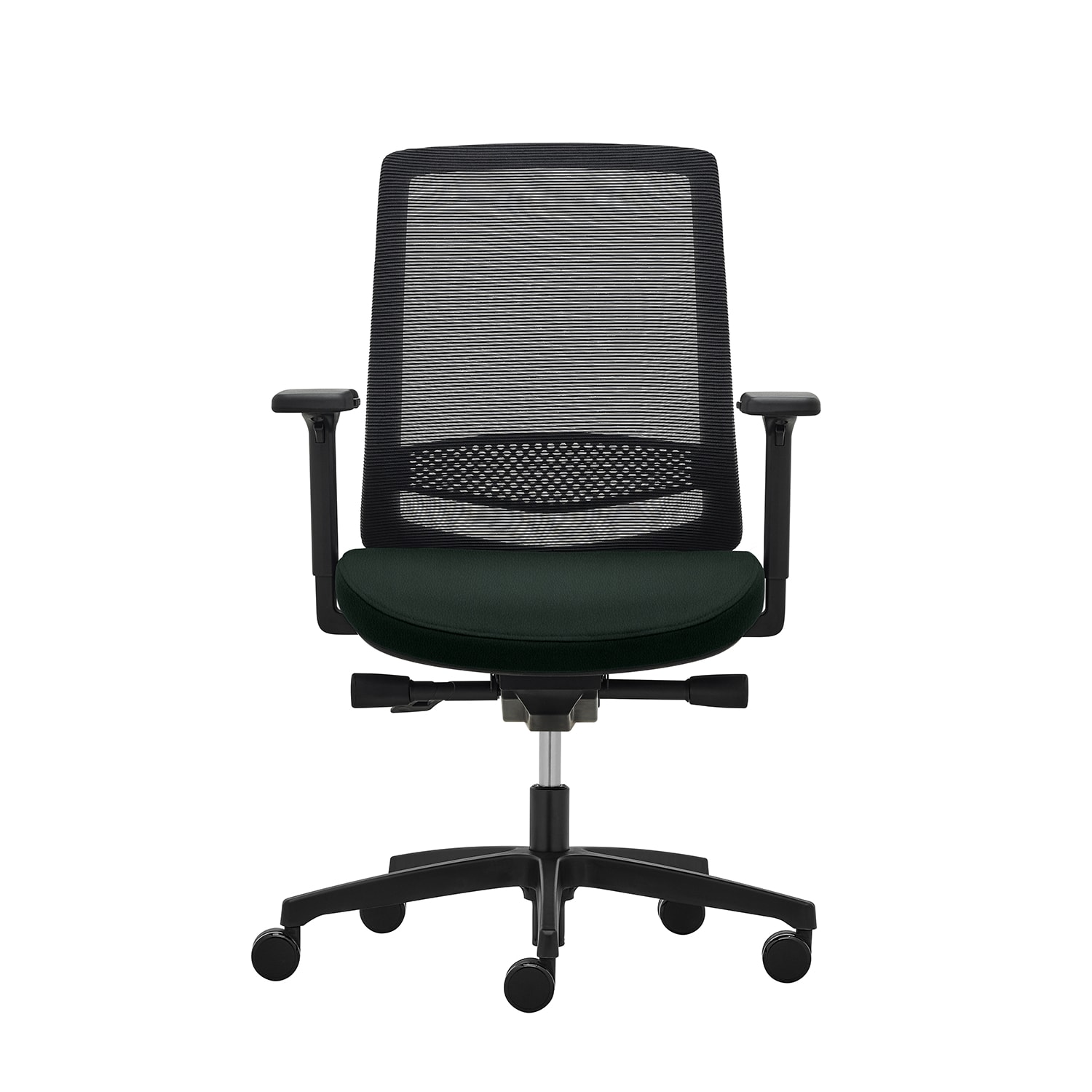WorkPro Expanse Antimicrobial Vinyl/Mesh Mid-Back Executive Office Chair, Black - Image 4