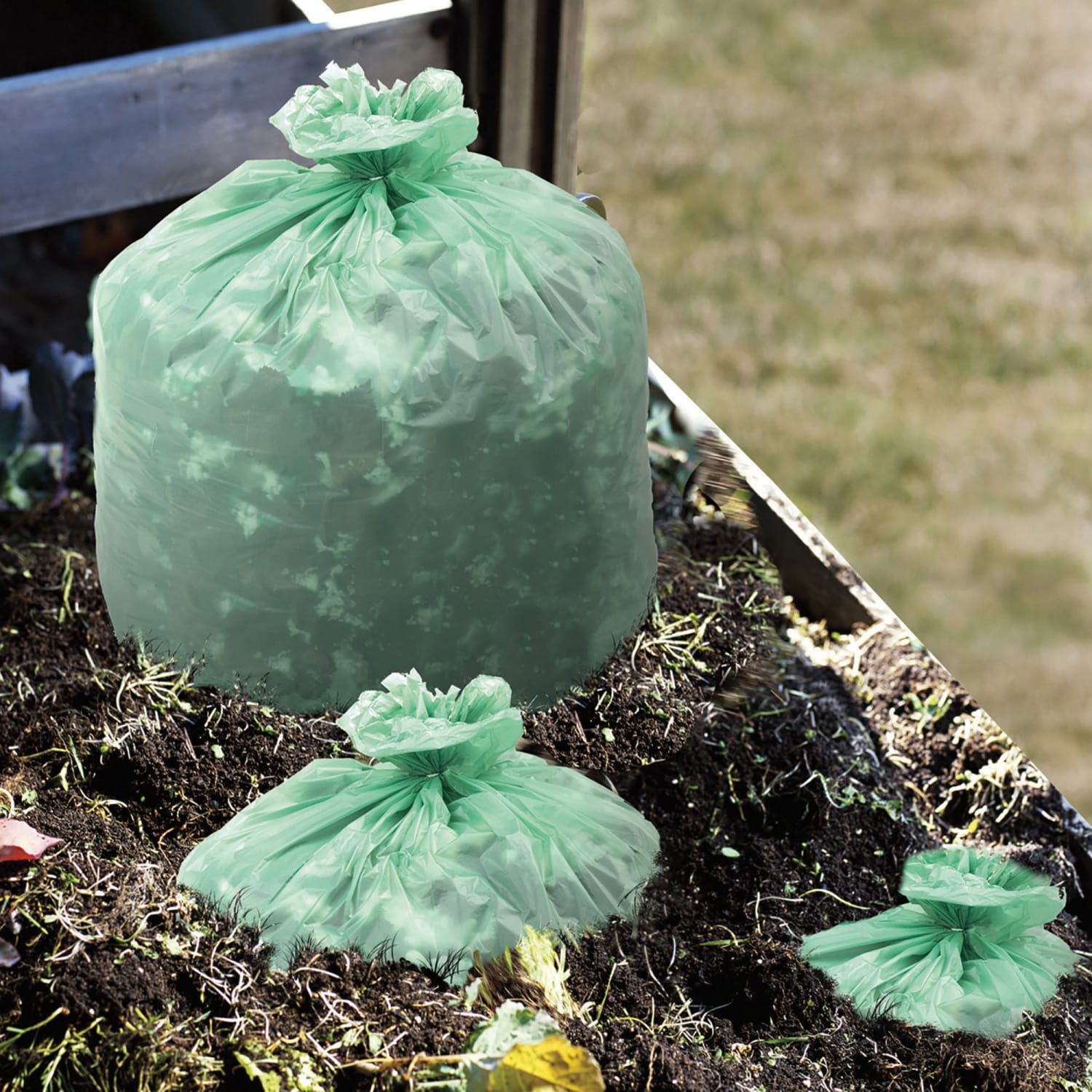 Stout EcoSafe-6400 Compostable Compost Bags, 0.85-mil, 48 Gallons, 42in x 48in, Green, Box Of 40 - Image 6