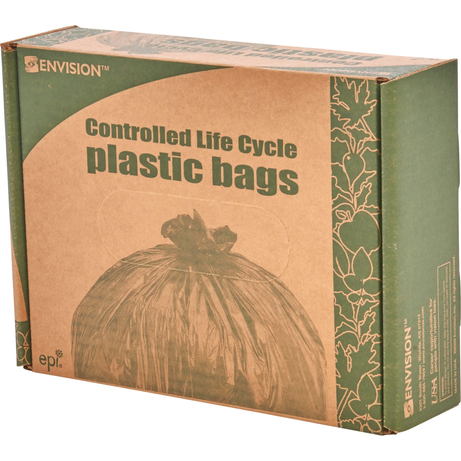 Stout Controlled Life Cycle Plastic Bags, 1.10-mil, 33 Gallons, 33in x 40in, Green, Box Of 40 - Image 4
