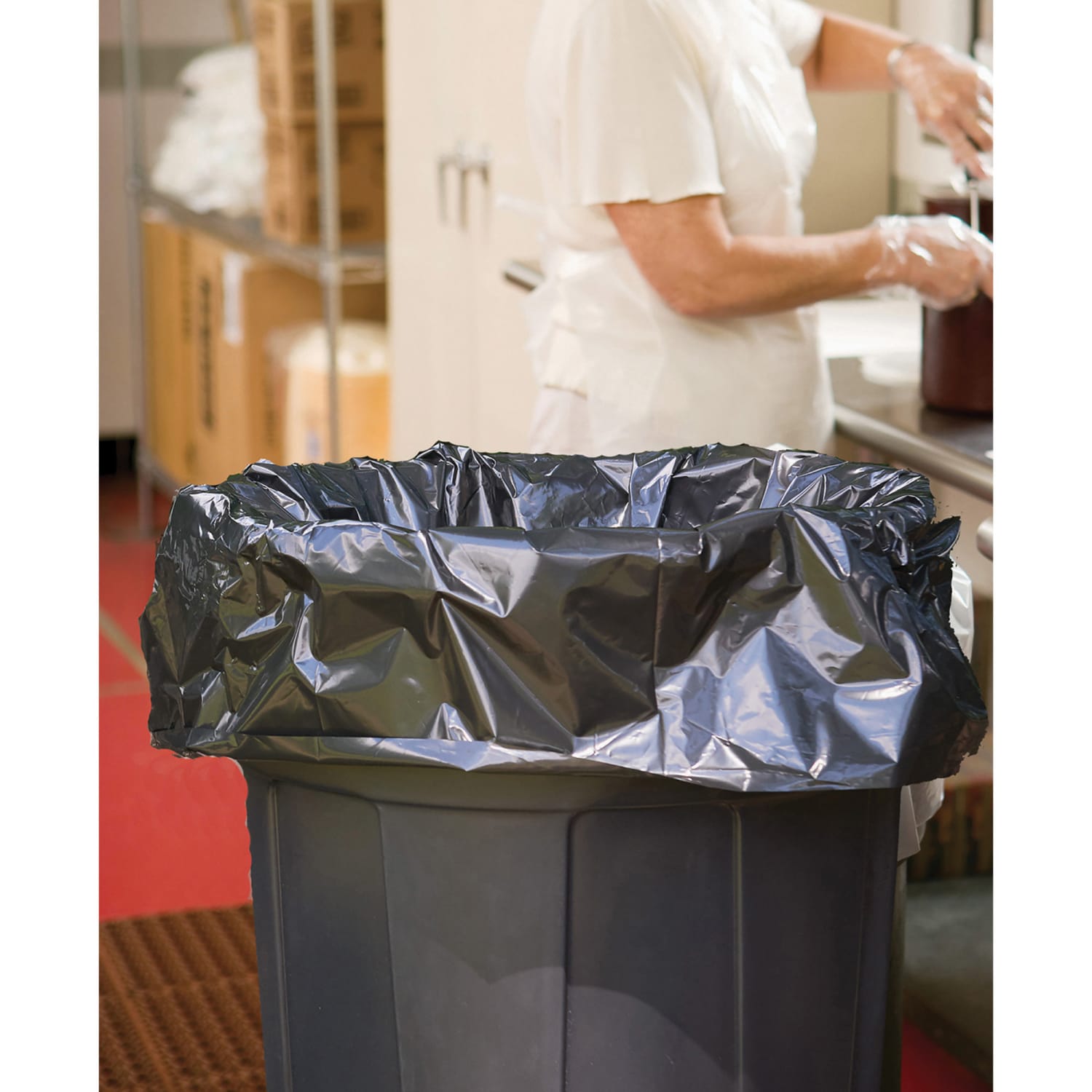 Stout 33% Recycled Insect Repellent Trash Bags, 35 Gallons, 33in x 40in, Black, Box Of 80 - Image 6