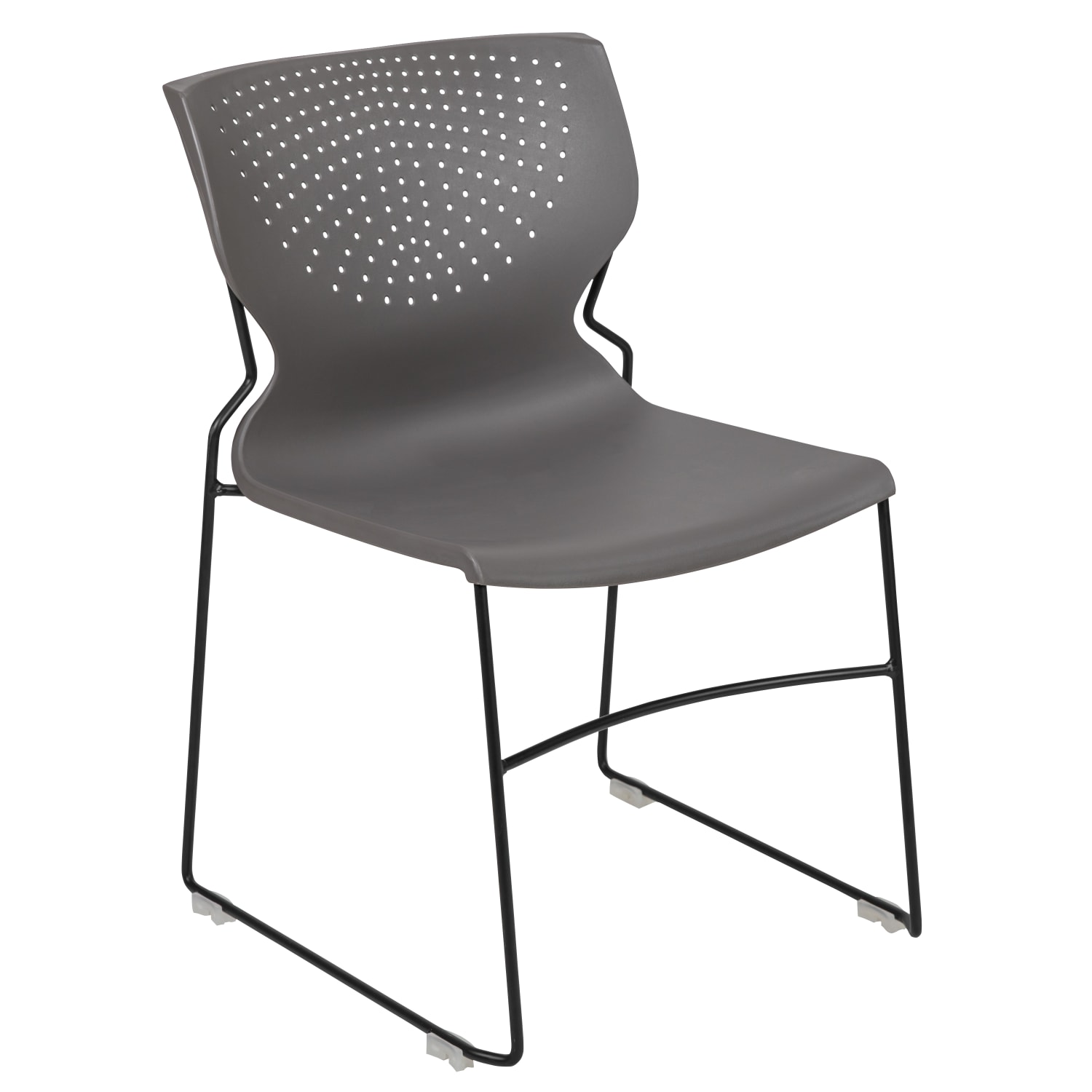 Flash Furniture HERCULES Series Full Back Stack Chairs Gray Set Of 5 Chairs PopularChairscom