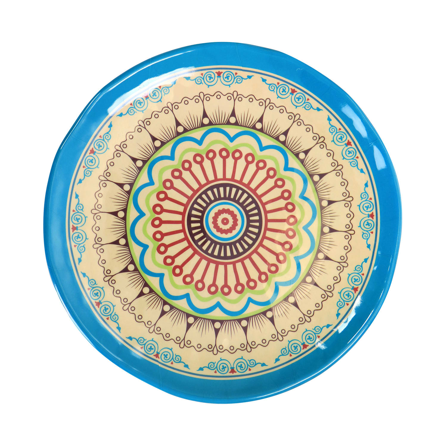Elama Camilla 12-Piece Melamine Dinnerware Set, Multicolor - Image 3