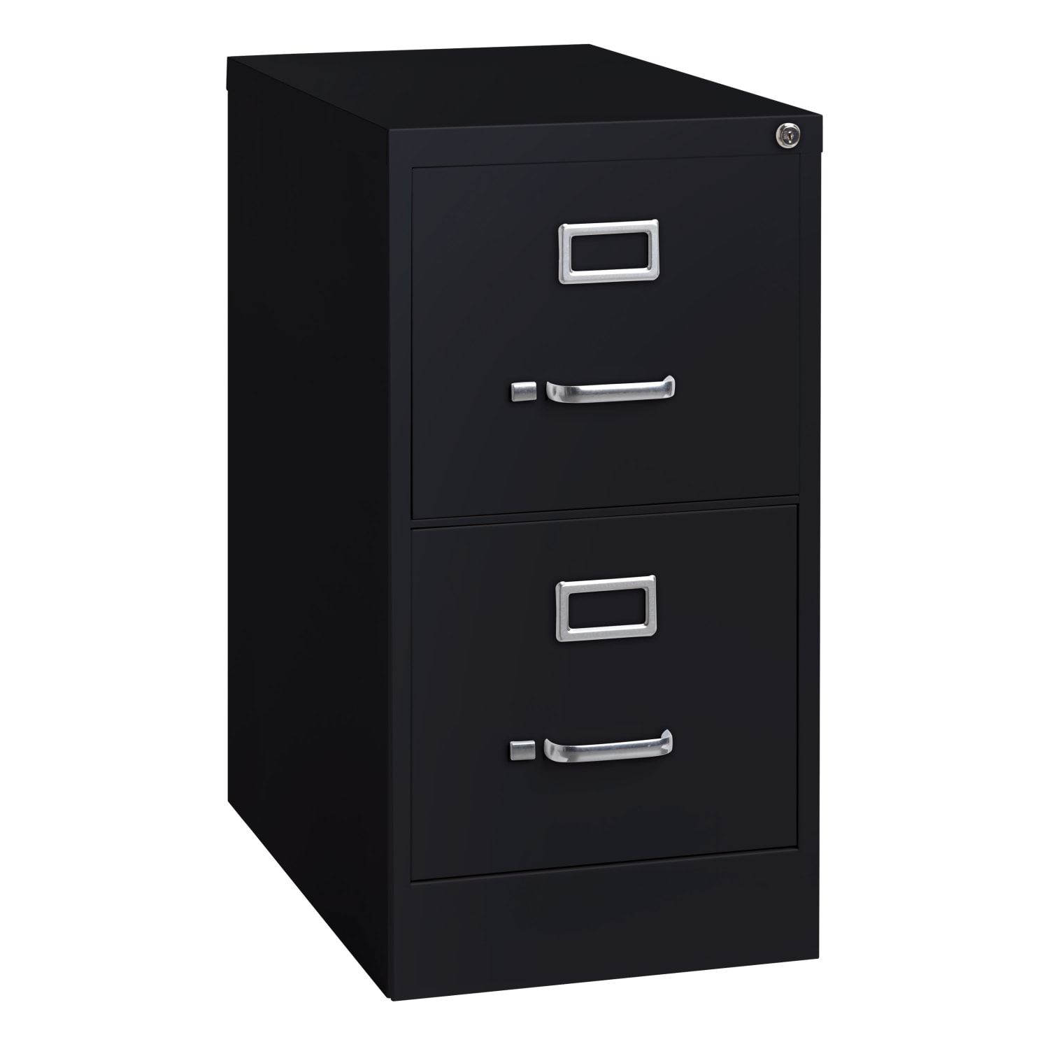 WorkPro 22inD Vertical 2-Drawer File Cabinet, Metal, Black