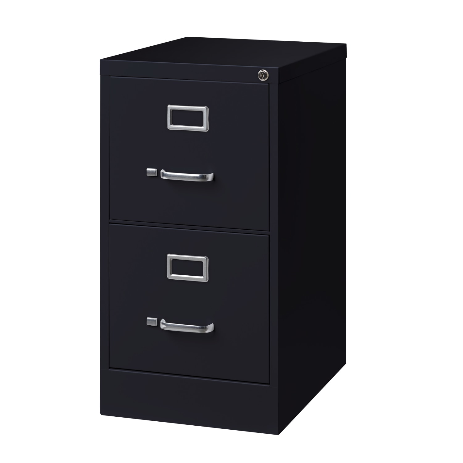 WorkPro 22inD Vertical 2-Drawer Letter-Size File Cabinet, Metal, Black - Image 4