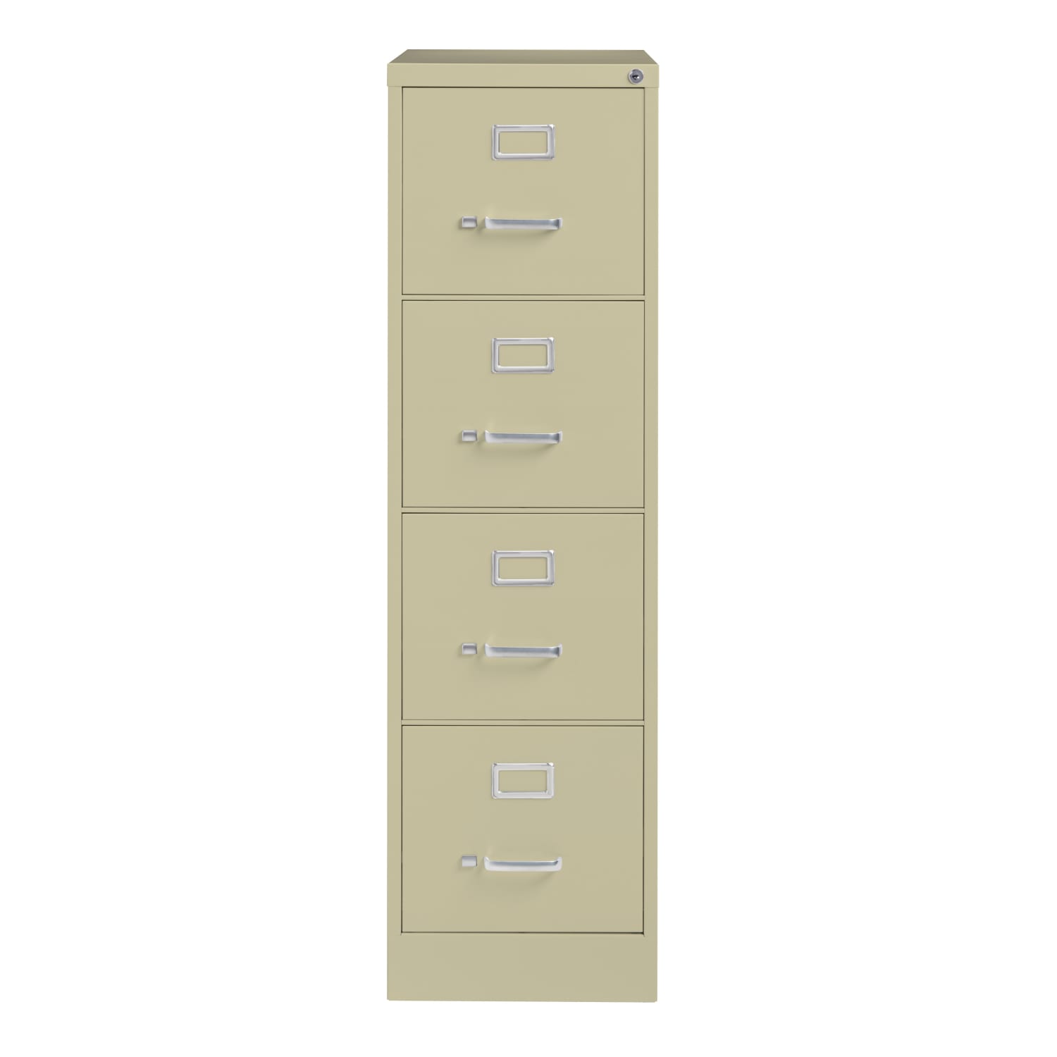 WorkPro 22inD Vertical 4-Drawer Letter-Size File Cabinet, Metal, Putty - Image 3