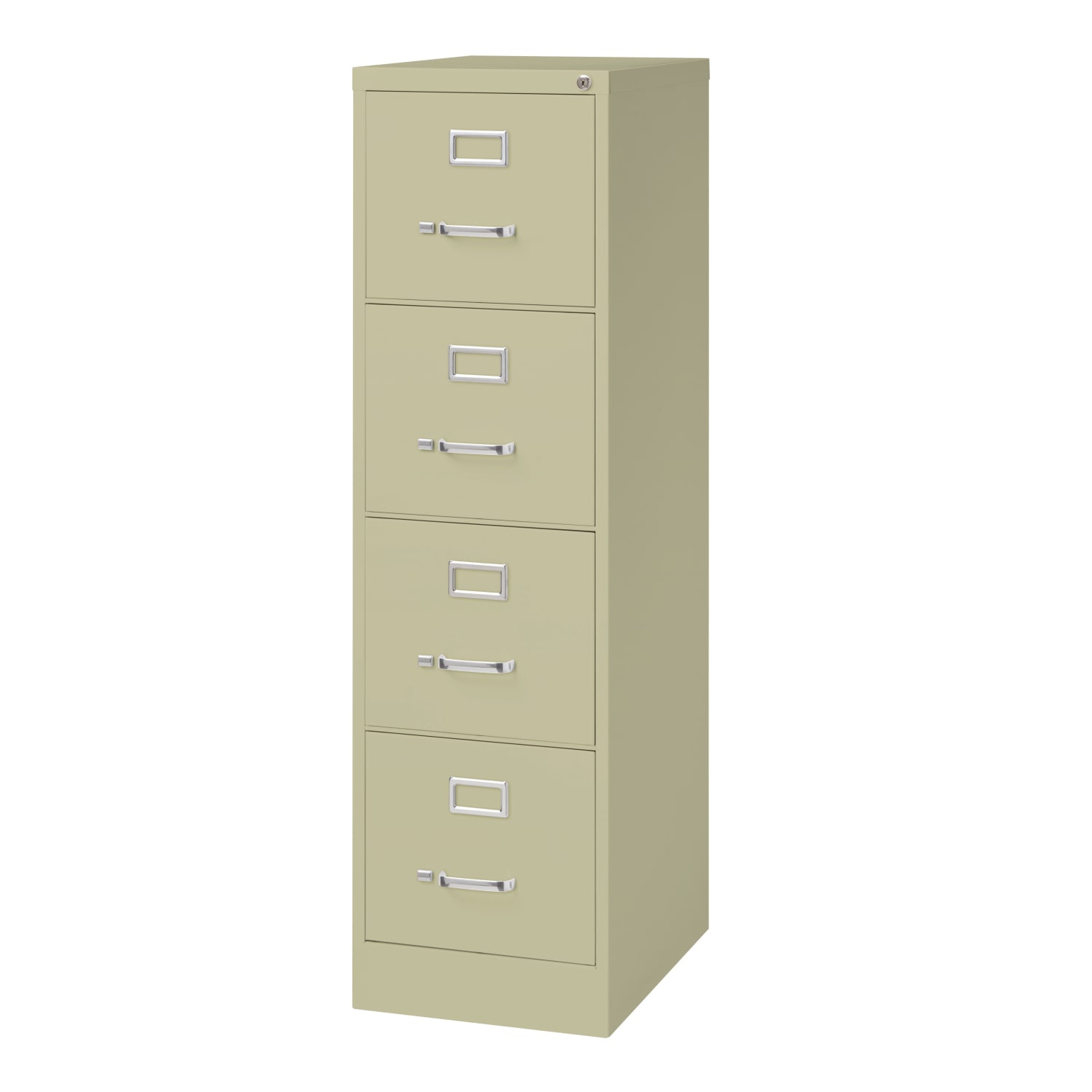 WorkPro 22inD Vertical 4-Drawer Letter-Size File Cabinet, Metal, Putty - Image 4
