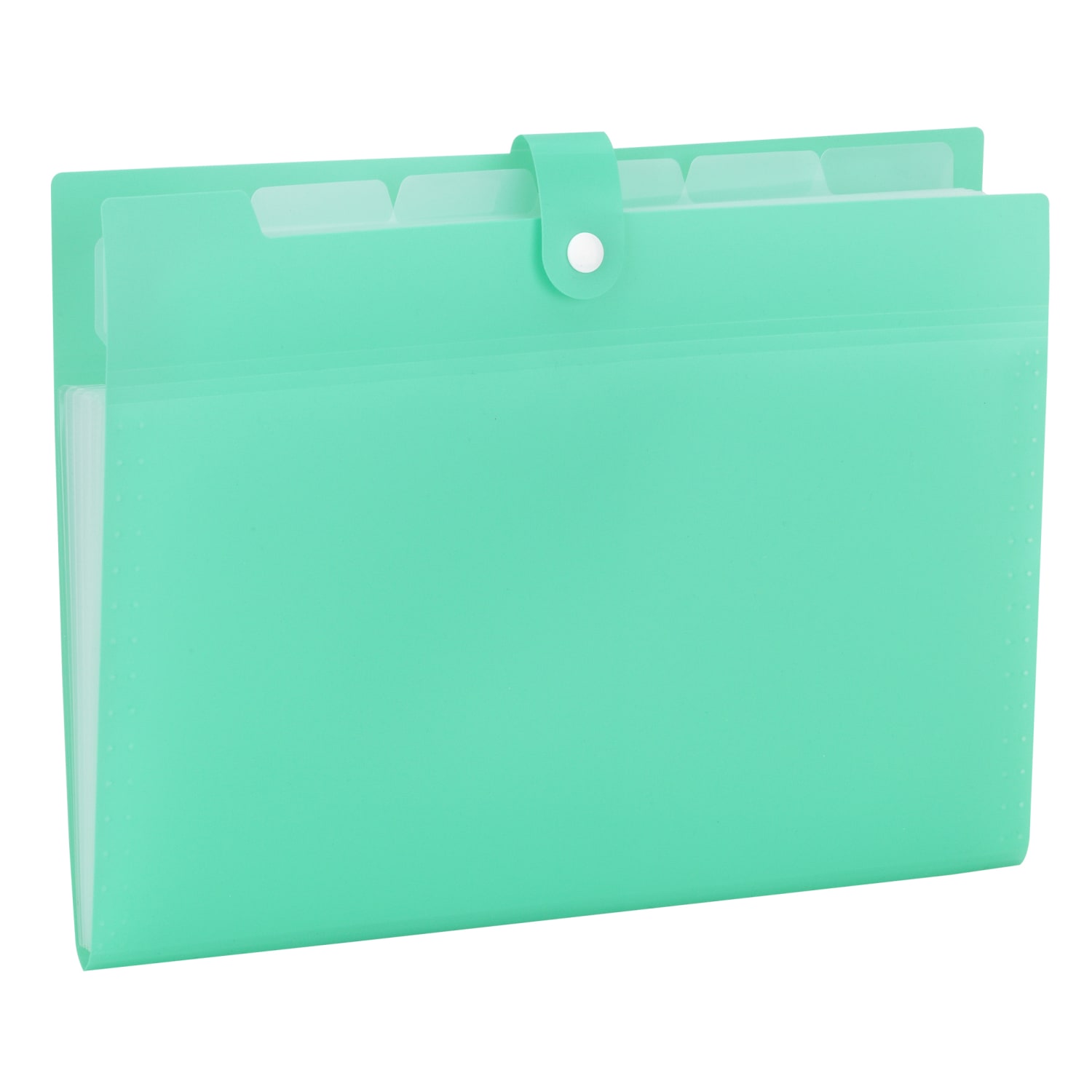 Office Depot Brand Polypropylene File Folder, 5 Pocket, Expansion 3in, 8 1/2in x 11in, Letter, Aqua, Pack of 1 - Image 3