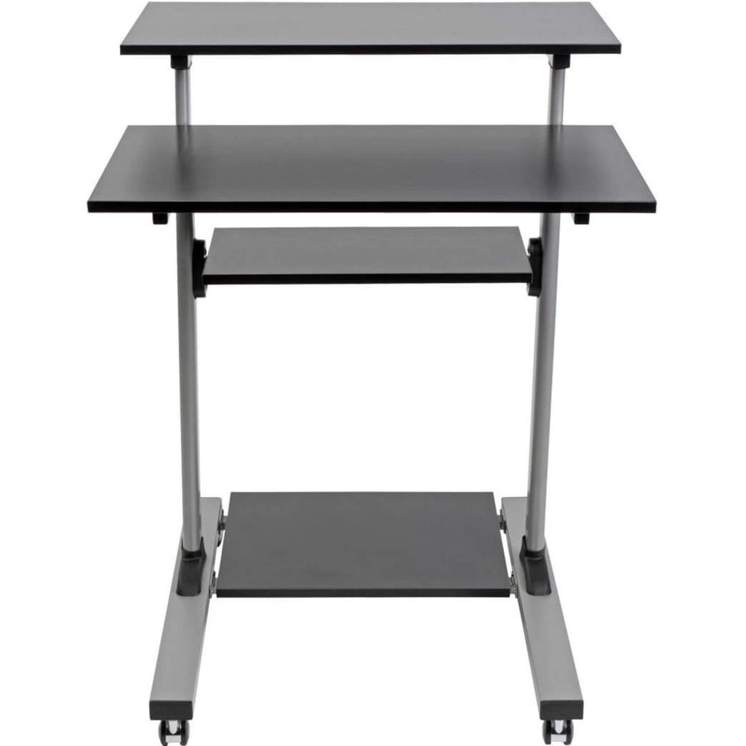 Eaton Tripp Lite Series Rolling Desk TV/Monitor Cart - 132.28 lb Capacity - 4x Shelf(ves) - Floor - Medium Density Fiberboard, Steel - Black - WWSSRC - Image 5