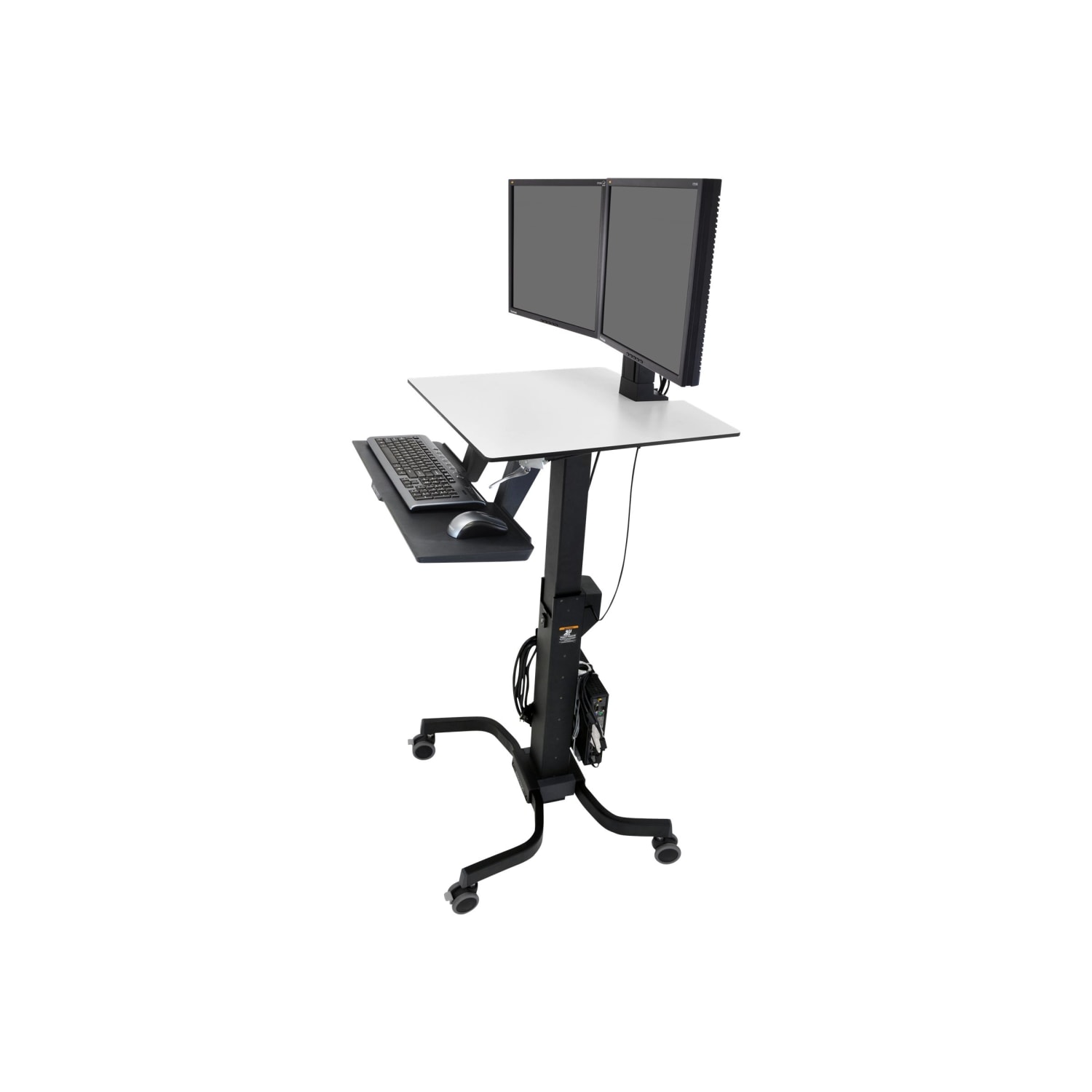 Ergotron WorkFit-C Dual Sit-Stand Computer Stand, Black/Gray