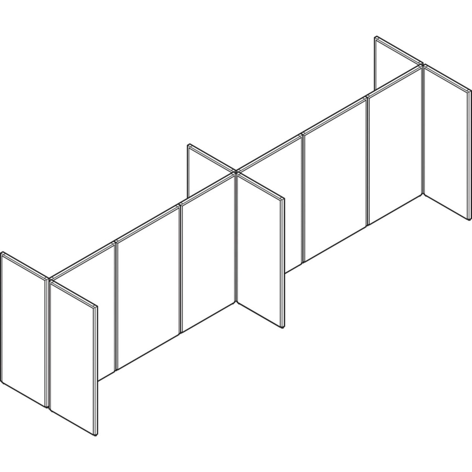 HON Basyx Verse Panel System, 60inH x 61inW, Gray - Image 4