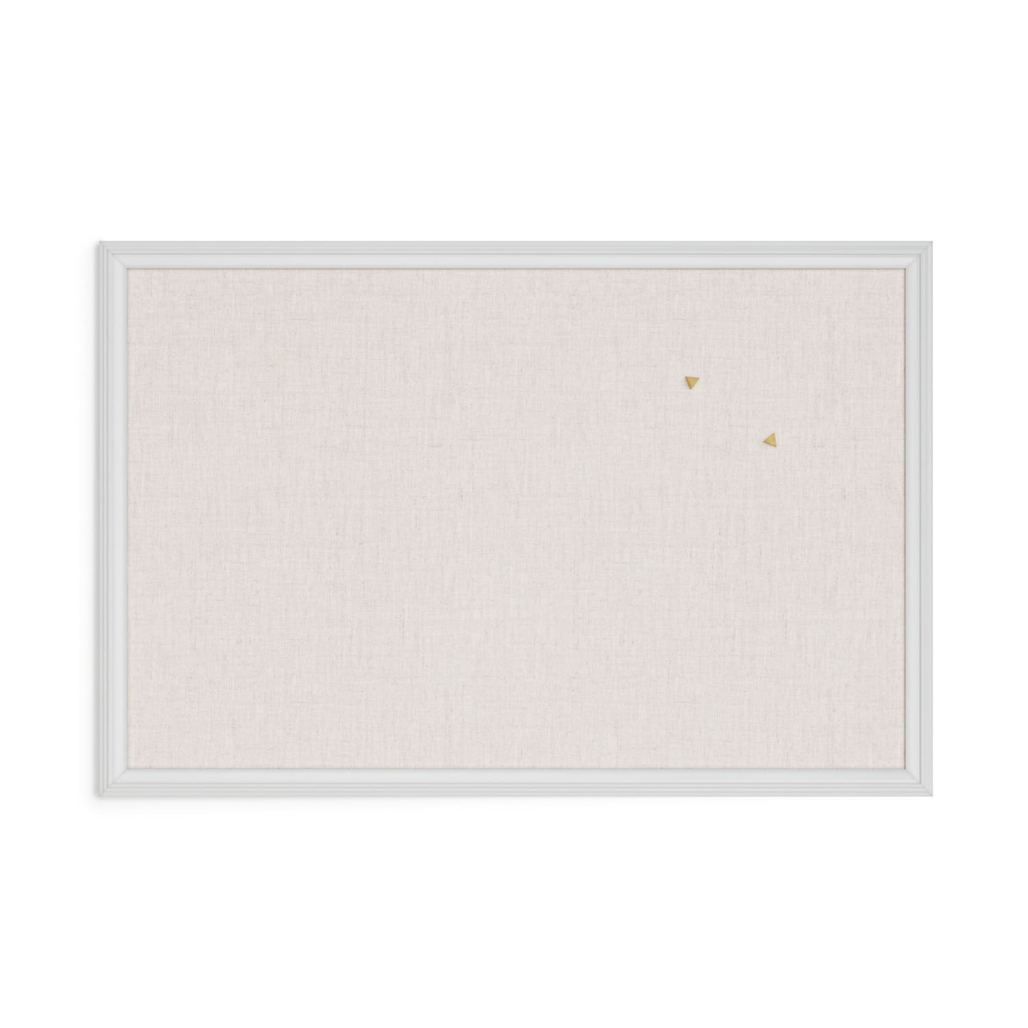 U Brands Linen Bulletin Board, 30in X 20in, White Decor Frame (2074U00-01)