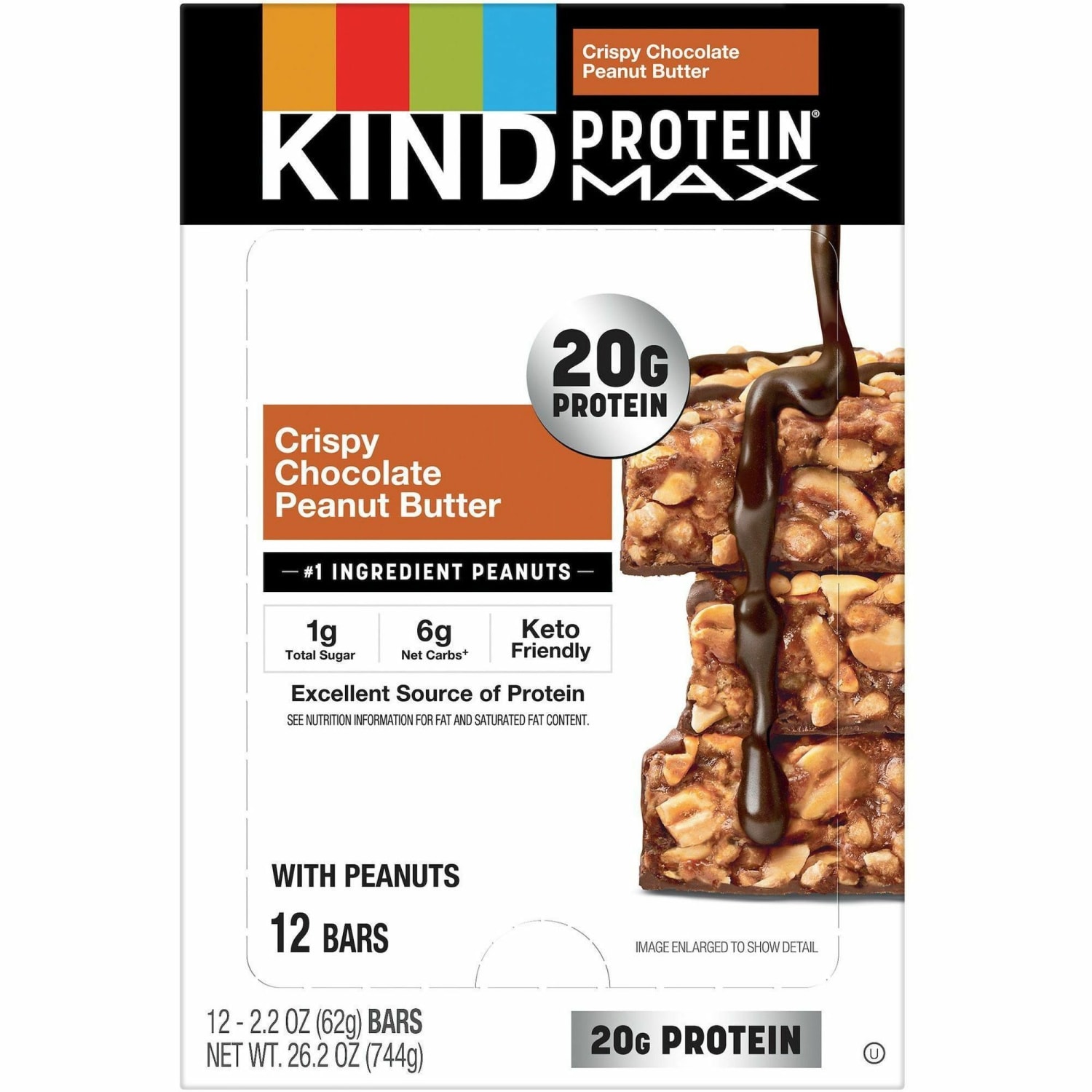 KIND Protein Max Bars, Crispy Chocolate Peanut Butter, 2.2 Oz, Total Qty 12 - Image 4