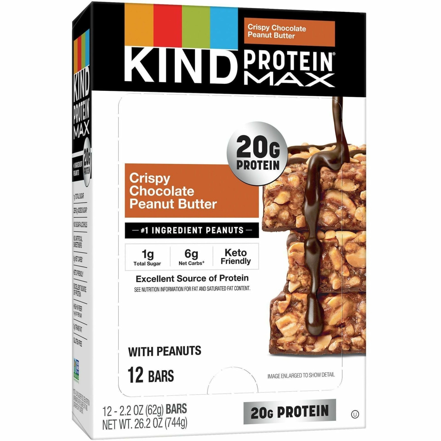 KIND Protein Max Bars, Crispy Chocolate Peanut Butter, 2.2 Oz, Total Qty 12 - Image 5