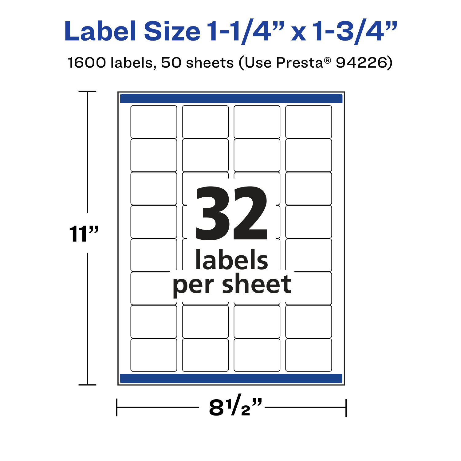 Avery Waterproof Permanent Labels With Sure Feed, 94226-WMF50, Rectangle, 1-1/4in x 1-3/4in, White, Pack Of 1,600 - Image 6