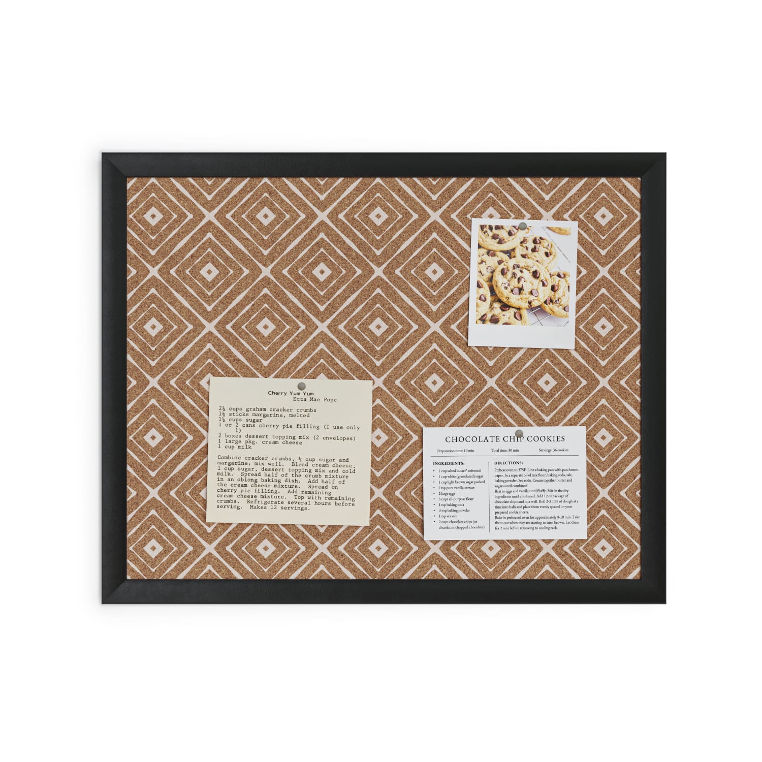 U Brands Fashion Cork Bulletin Board, 20in X 16in, Black Wood Frame (2883U00-01) - Image 5