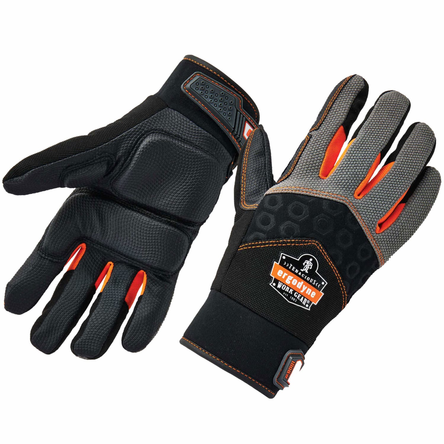 Ergodyne ProFlex 9001 Full-Finger Impact Knit Gloves, X-Large, Black - Image 4