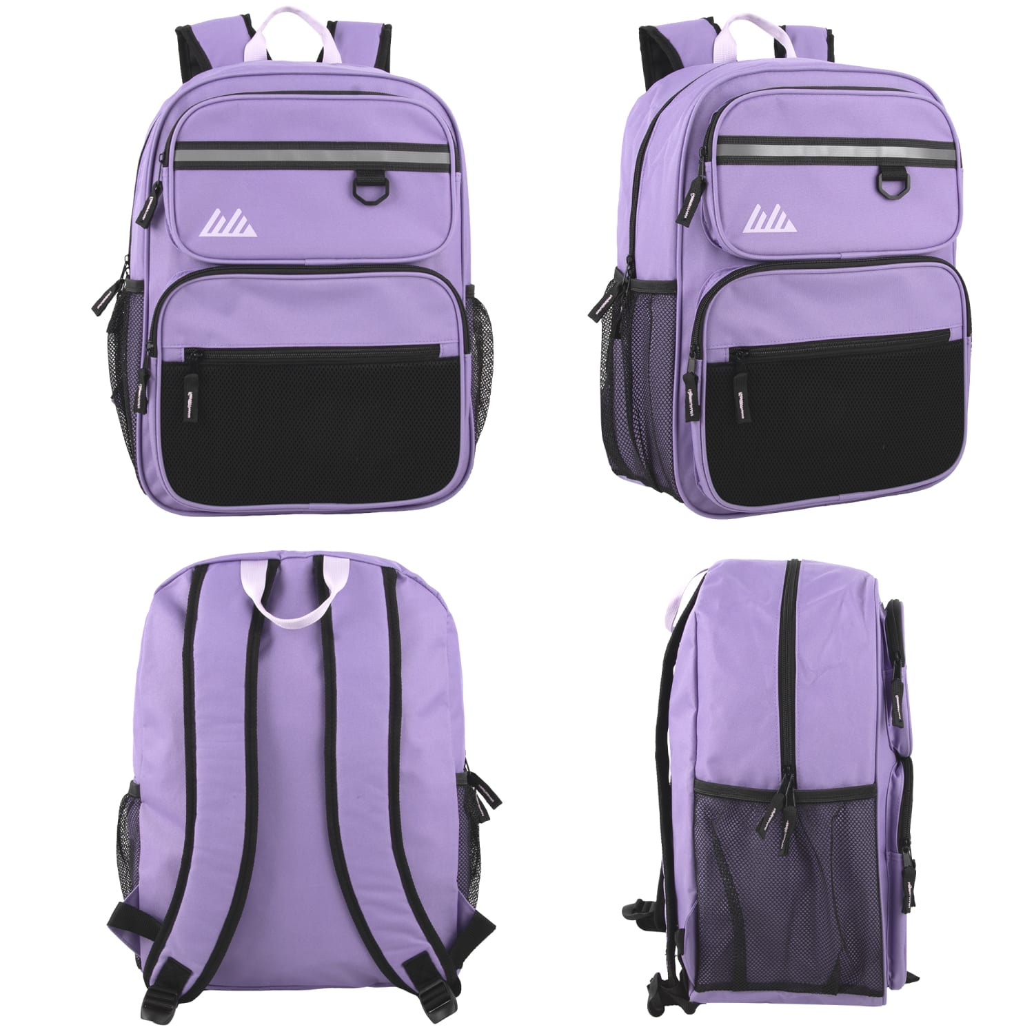 Summit Ridge Reflective Backpacks, Pink/Purple/Light Blue/Teal, Pack Of 24 Backpacks - Image 4