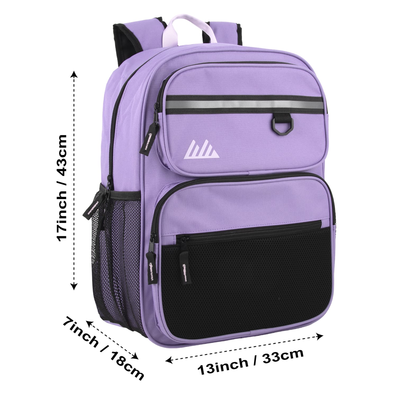 Summit Ridge Reflective Backpacks, Pink/Purple/Light Blue/Teal, Pack Of 24 Backpacks - Image 5