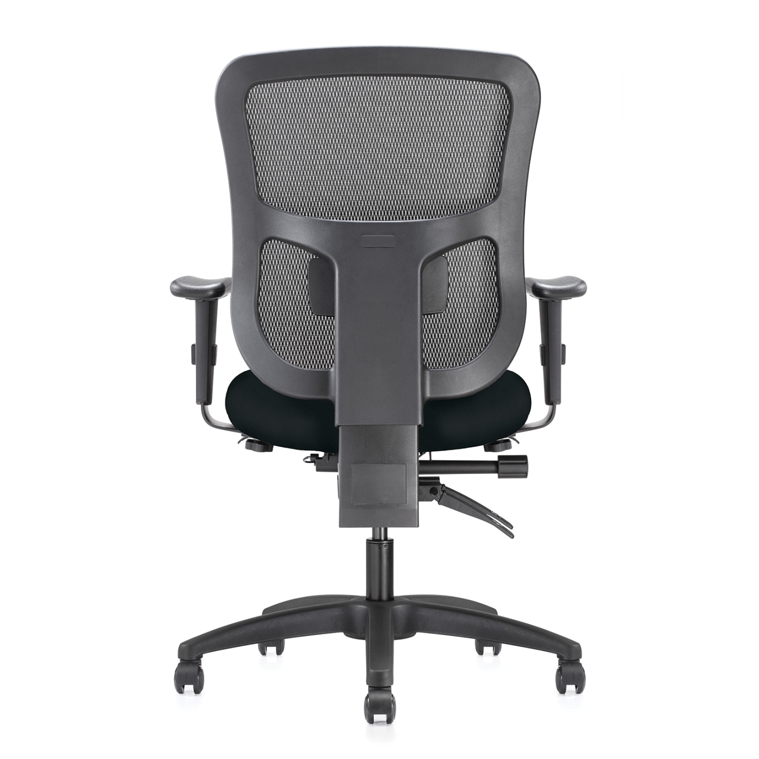 WorkPro 9500XL Series Big & Tall Ergonomic Mesh/Antimicrobial Vinyl Mid-Back Chair, Black/Black, BIFMA Compliant - Image 5