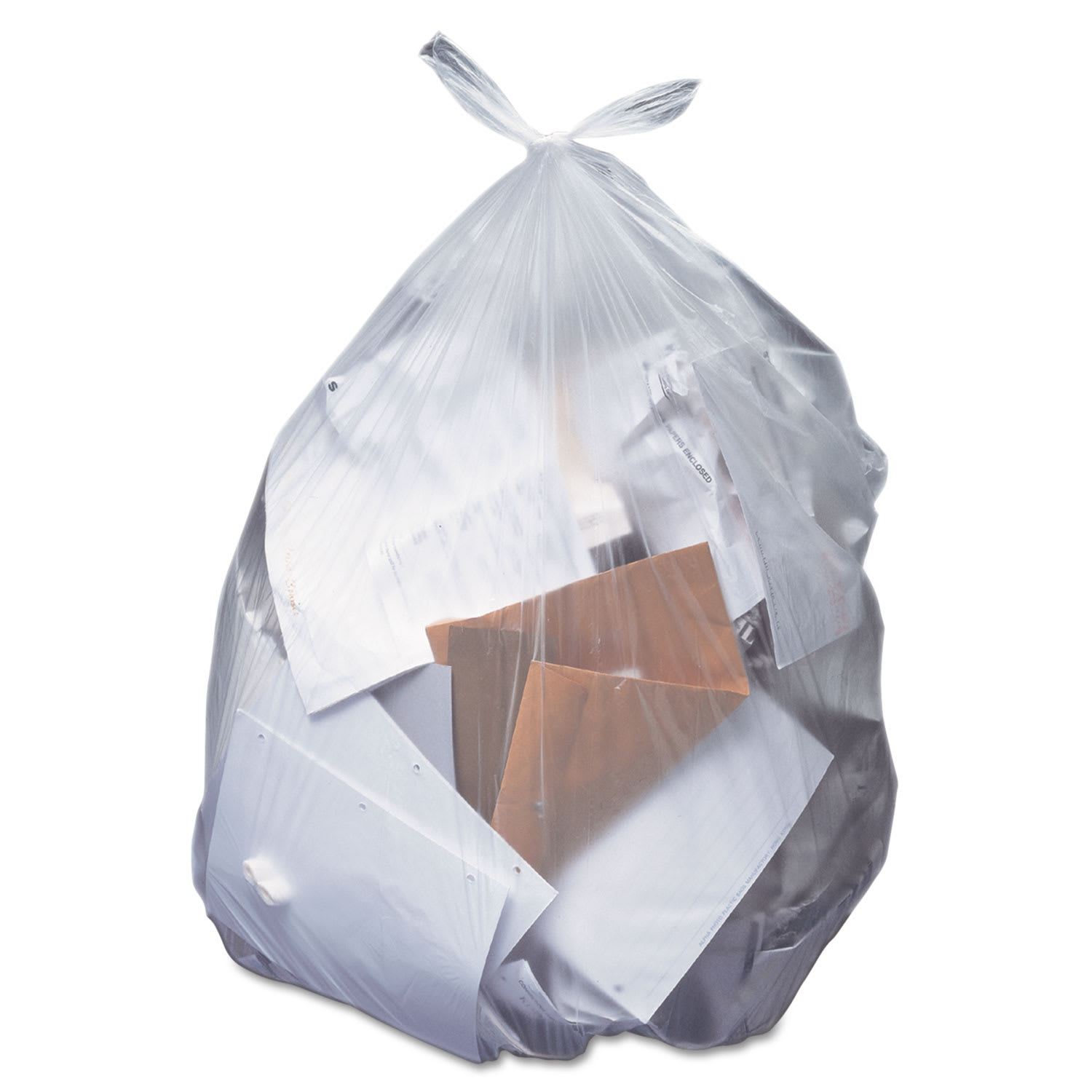 Heritage Linear Low-Density Can Liners, 16 gal, 0.35 mil, 24in x 32in, Clear, 500/Carton