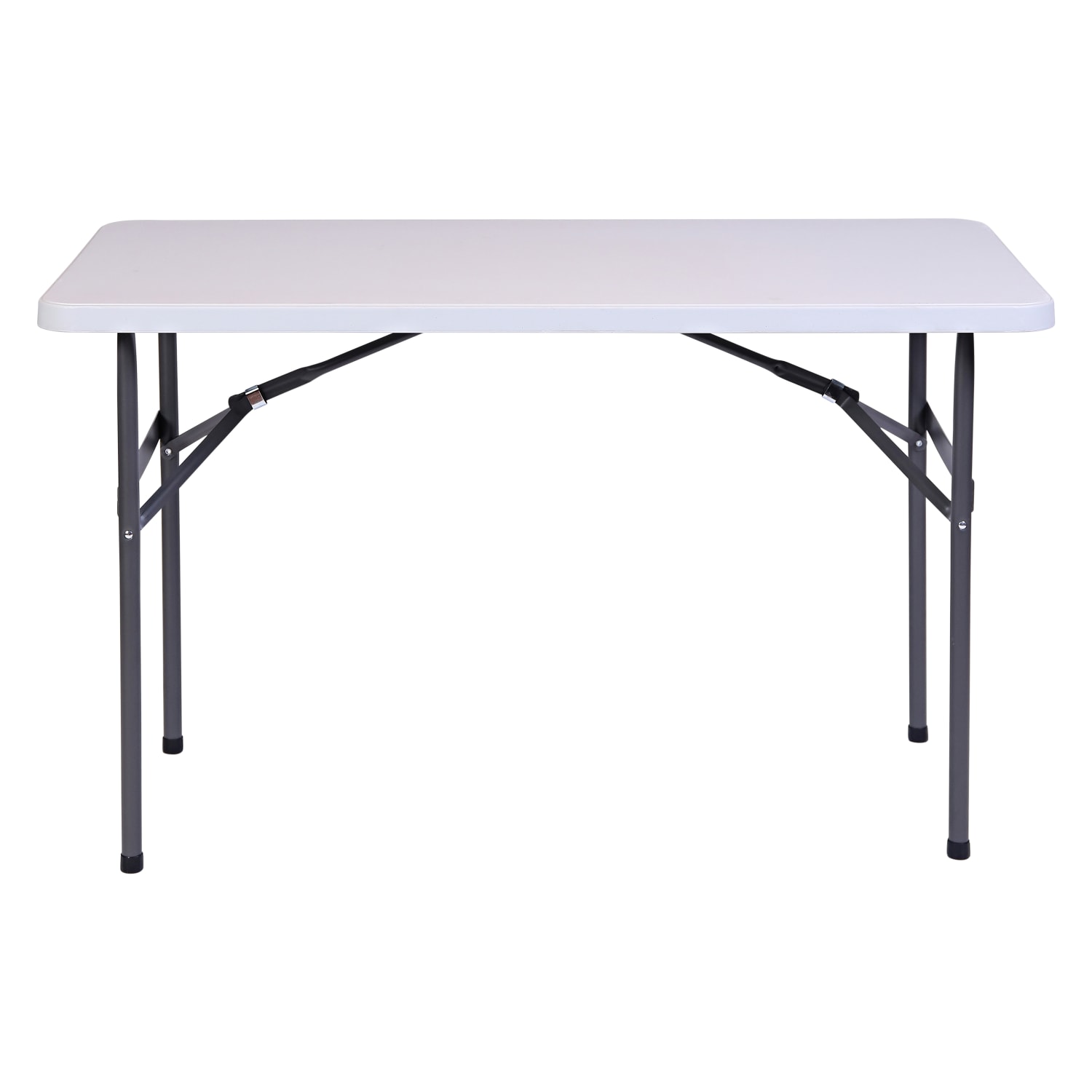 Realspace Molded Plastic Top Folding Table 4ftW Platinum PopularChairscom