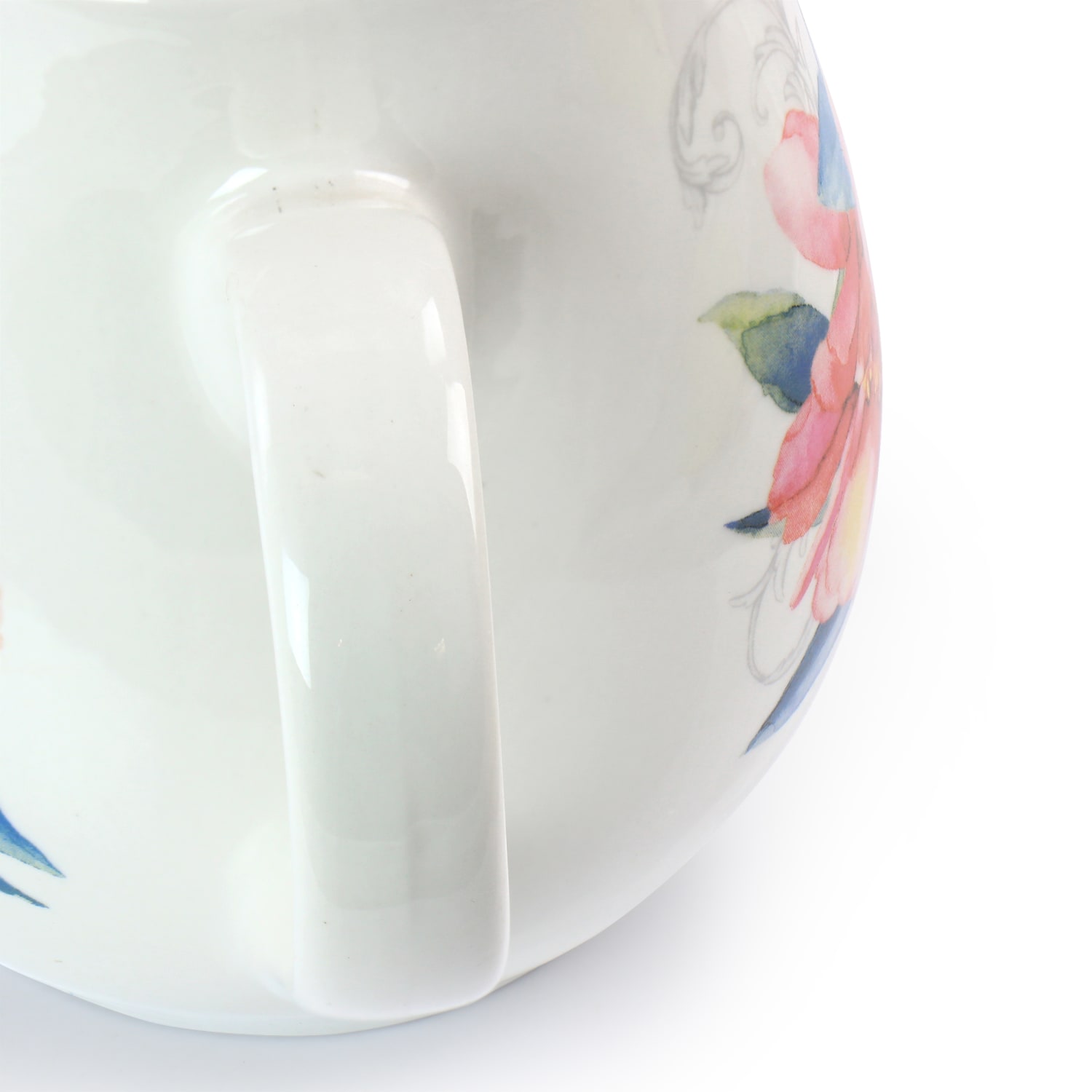 Martha Stewart Floral Ceramic Tea Pot, 1.4 Qt, White - Image 6