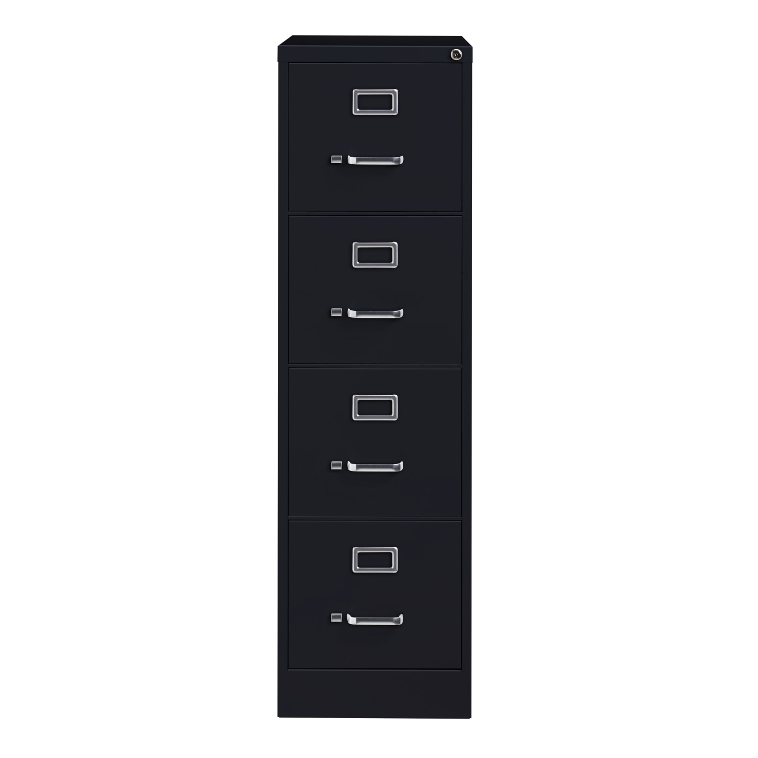 WorkPro 22inD Vertical 4-Drawer Letter-Size File Cabinet, Metal, Black - Image 3