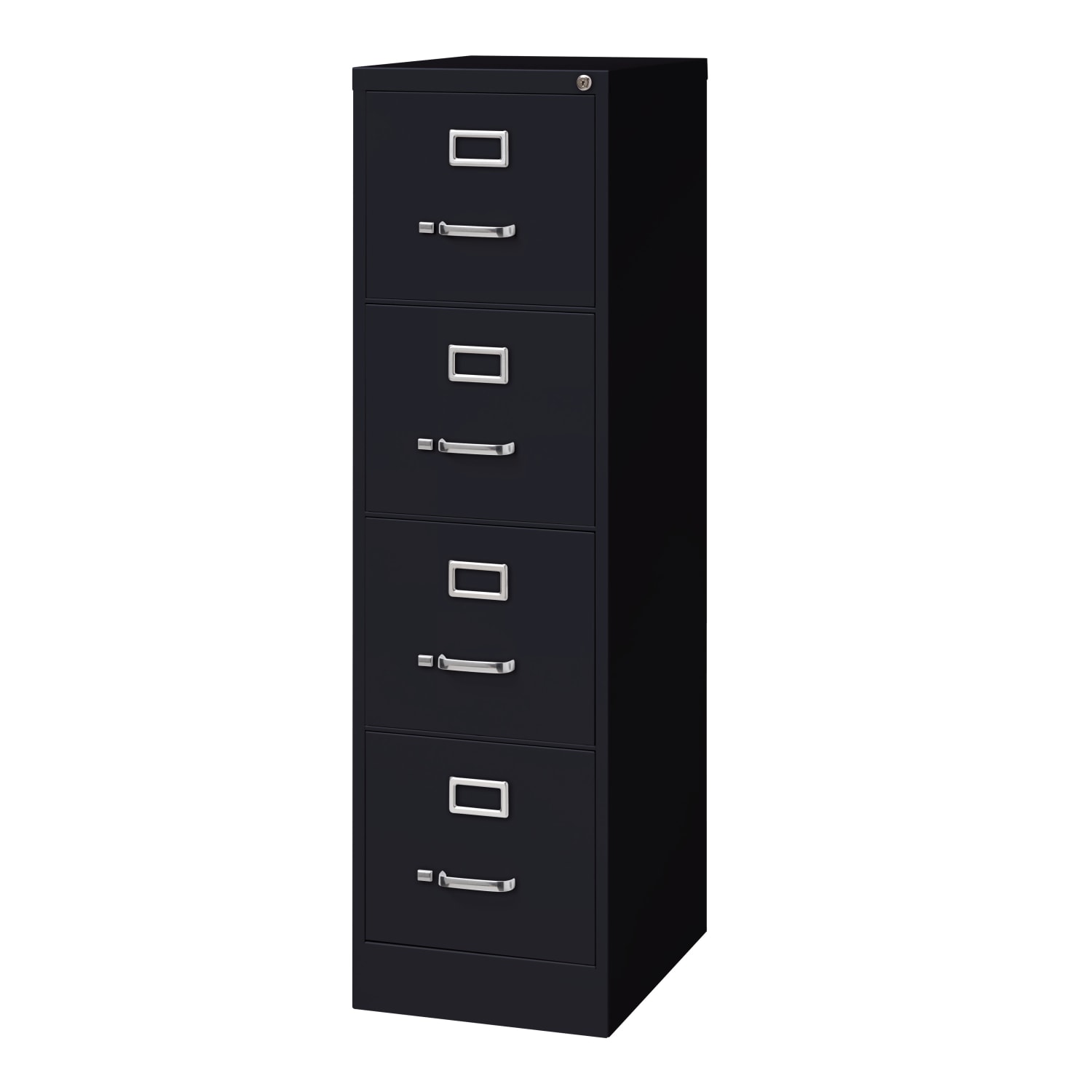 WorkPro 22inD Vertical 4-Drawer Letter-Size File Cabinet, Metal, Black - Image 4