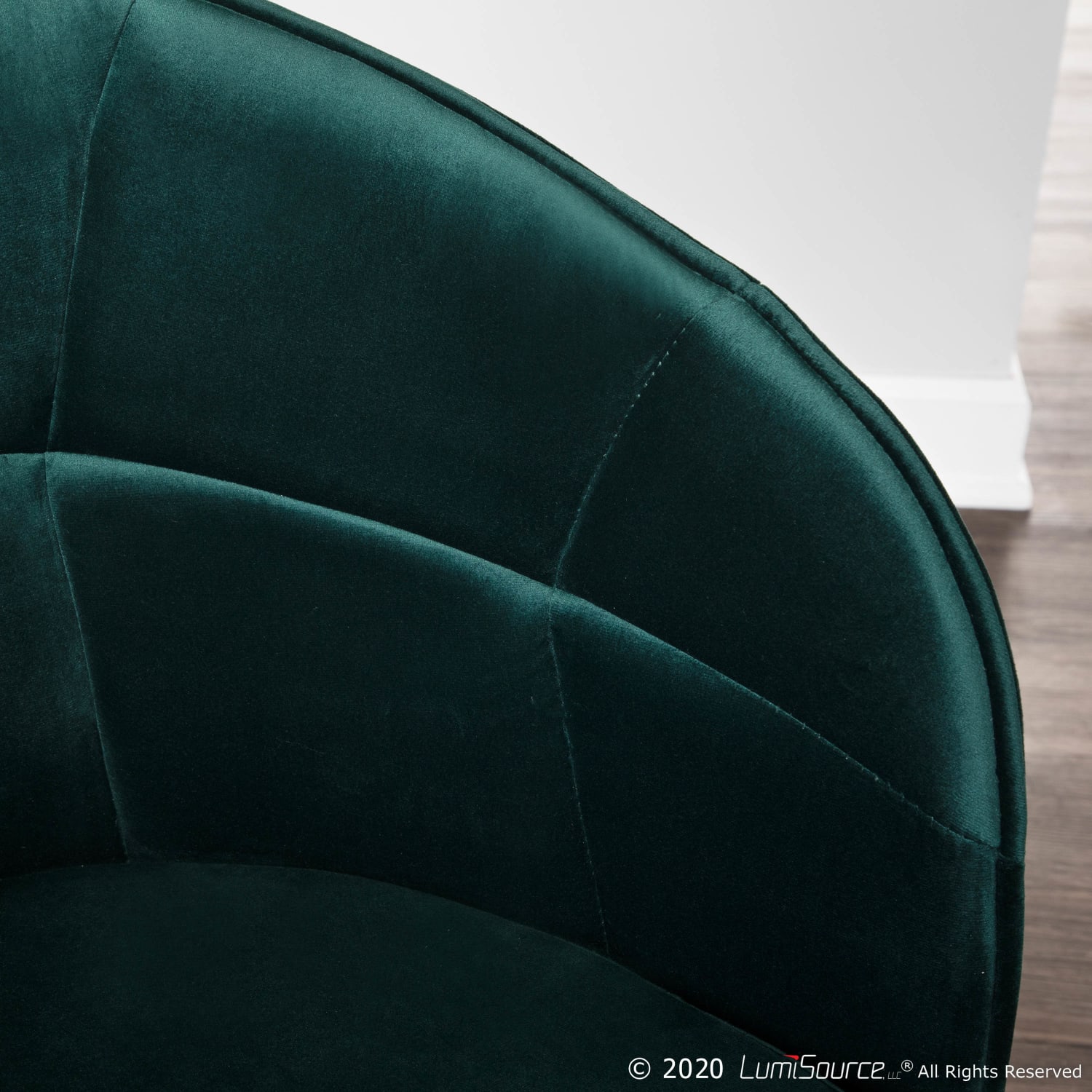 LumiSource Lindsey Chair, Green/Gold - Image 10