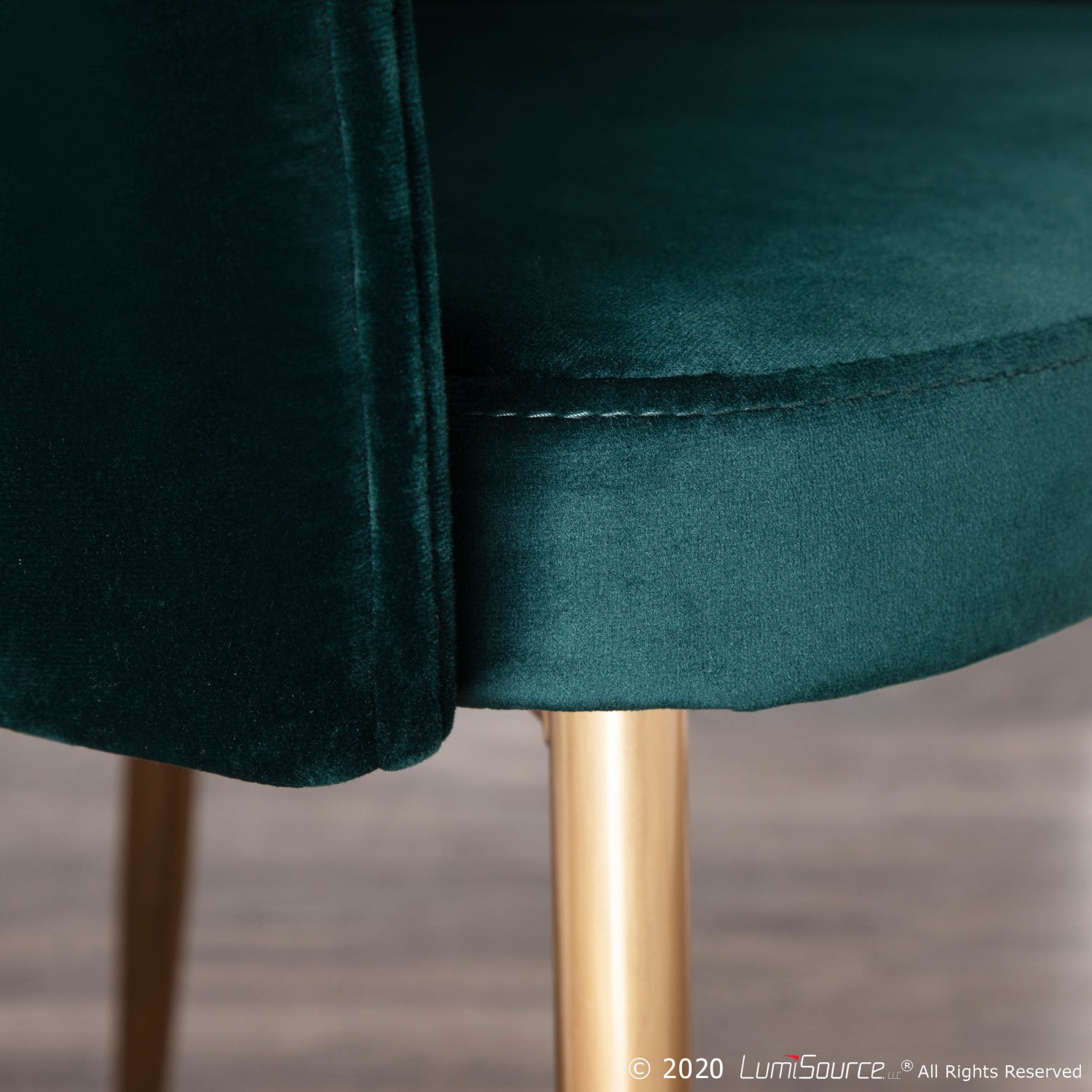 LumiSource Lindsey Chair, Green/Gold - Image 11