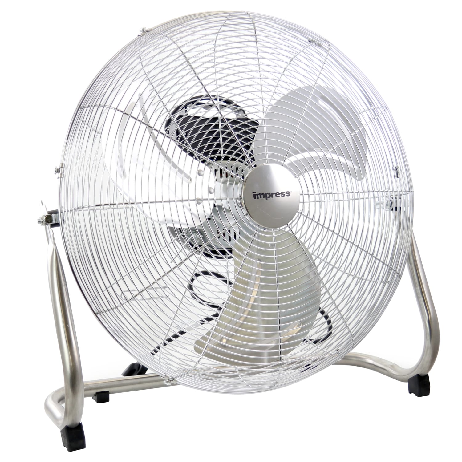 Impress 3-Speed High-Velocity Metal Fan, 18in, Chrome