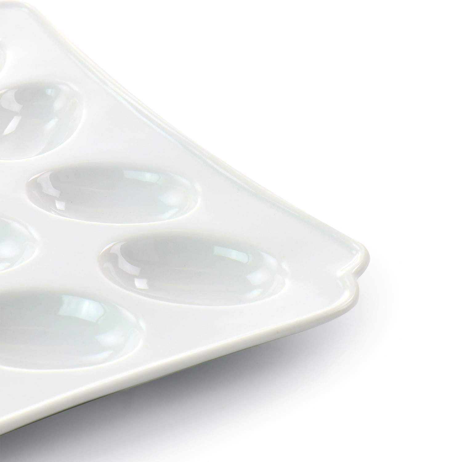 Martha Stewart Ceramic Deviled Eggs Serving Platter, 12in, White - Image 6