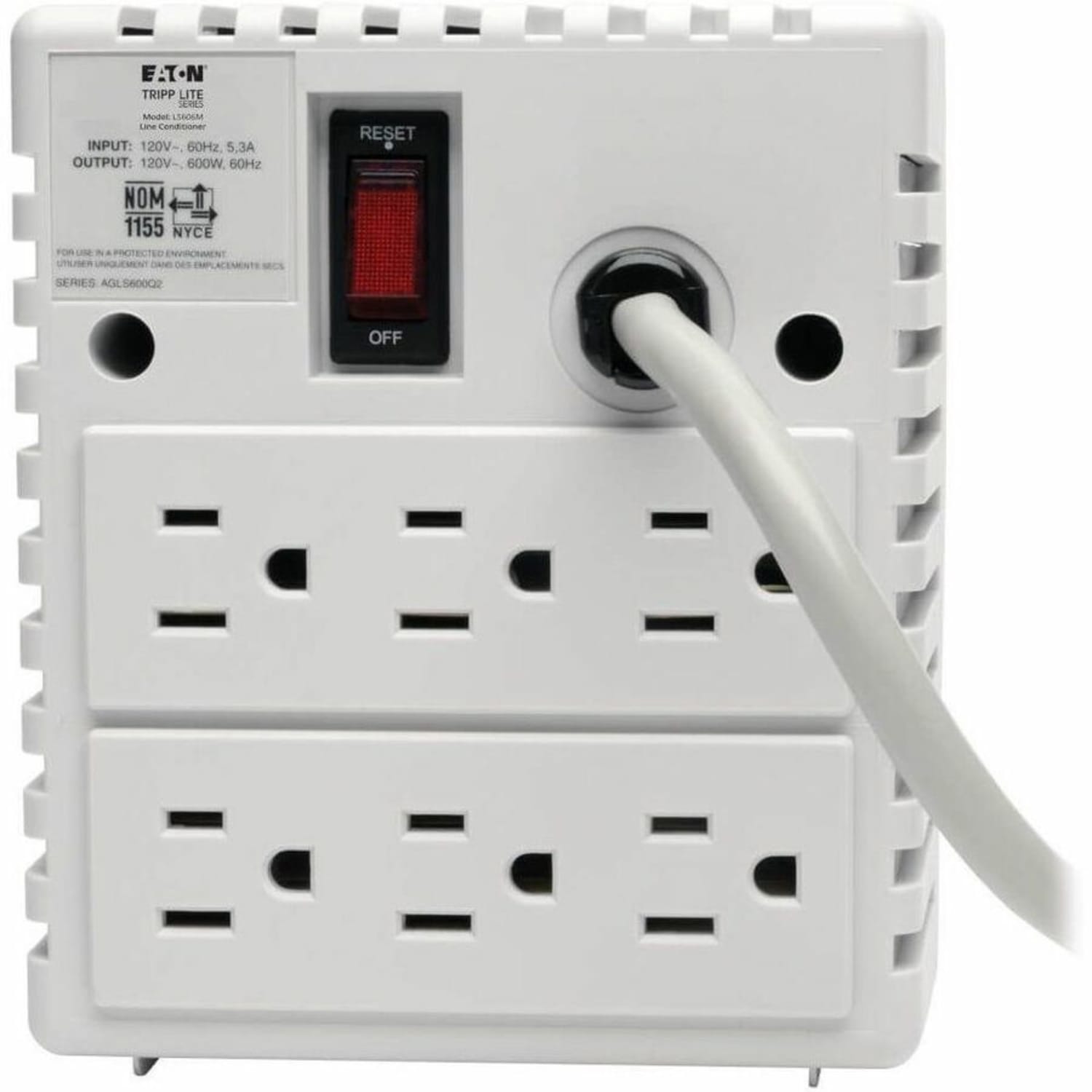 Eaton Tripp Lite Series 600W Line Conditioner w/ AVR / Surge Protection 120V 5A 60Hz 6 Outlet Power Conditioner - Line conditioner - 600 Watt - output connectors: 6 - Image 3