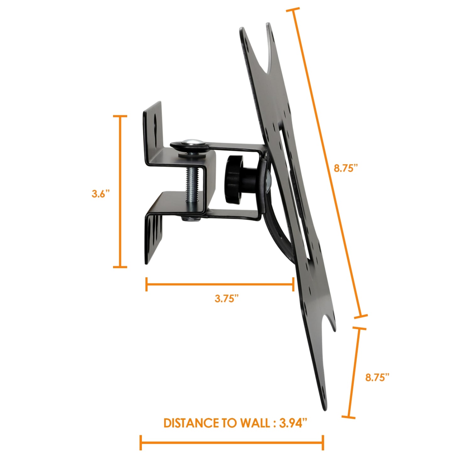 MegaMounts Heavy-Duty Full-Motion Wall Mount For 17 - 42in TVs, 8.25inH x 3.75inW x 3.25inD, Black - Image 4