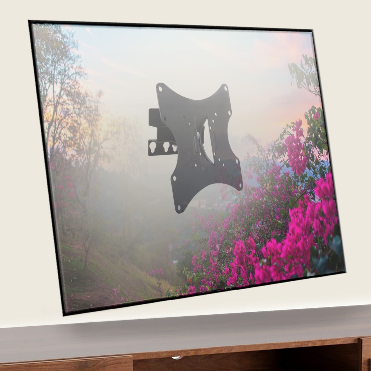 MegaMounts Heavy-Duty Full-Motion Wall Mount For 17 - 42in TVs, 8.25inH x 3.75inW x 3.25inD, Black - Image 6