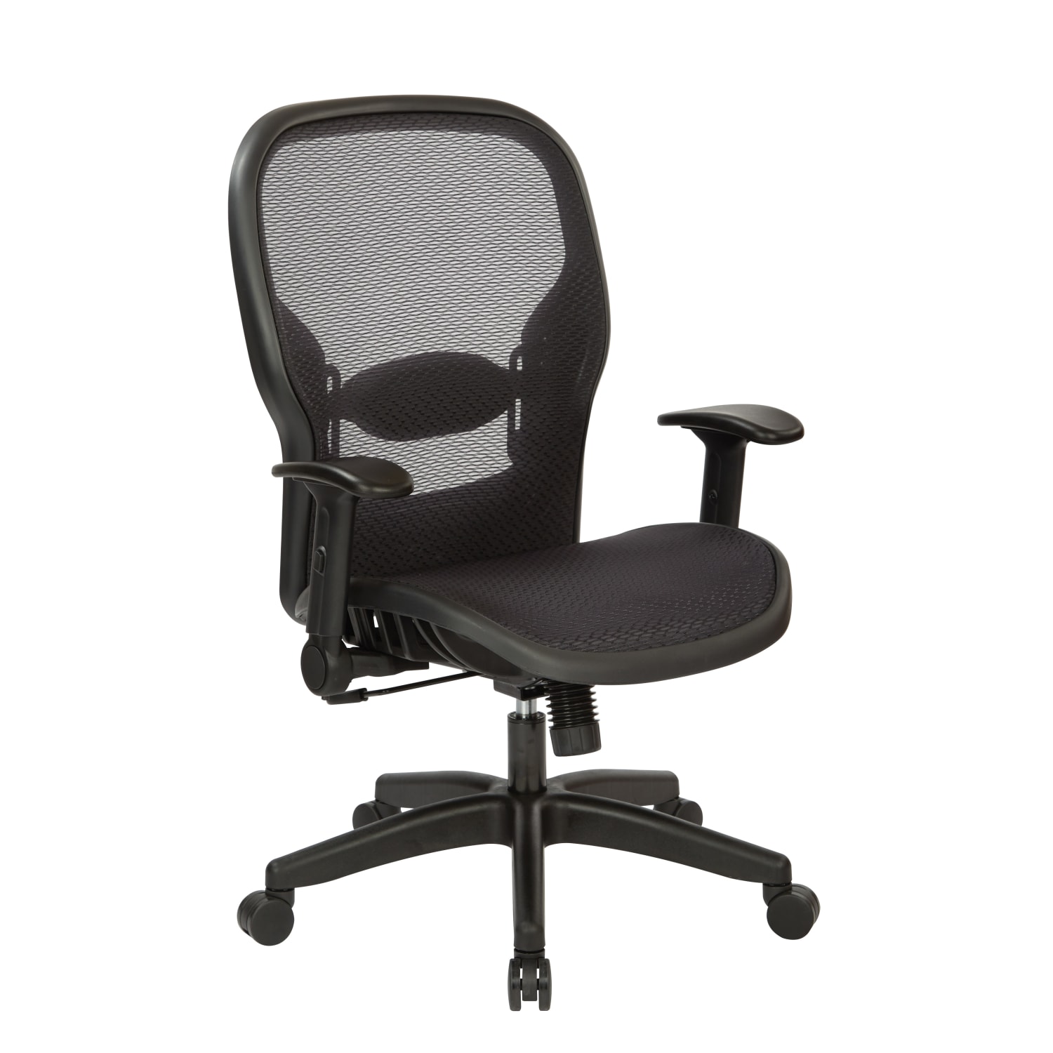 Office Star Space Seating 23 Series Air Grid Mid-Back Managers Chair, Black