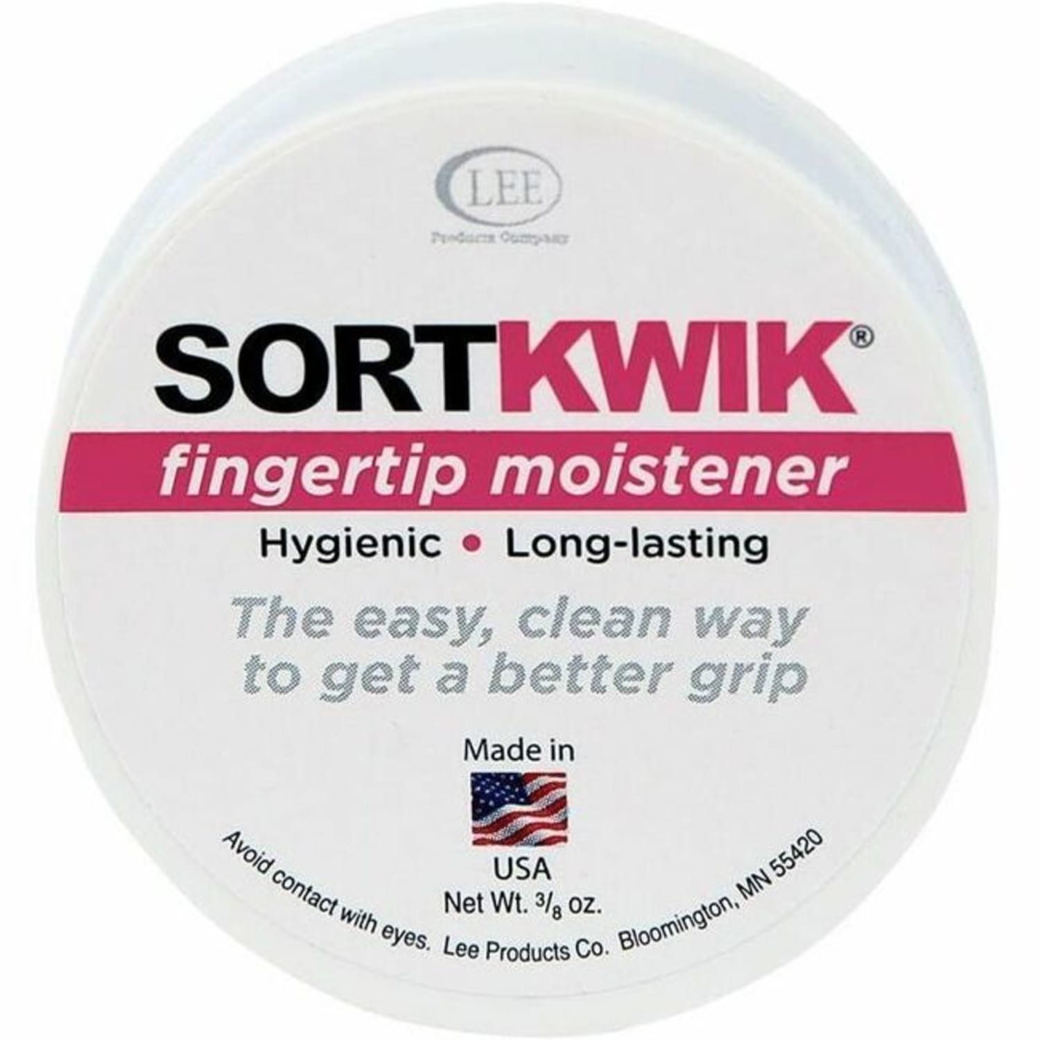 Lee Sortkwik Hygienic Fingertip Moisteners, 0.38 Oz, Pink, Pack Of 6 Moisteners - Image 3