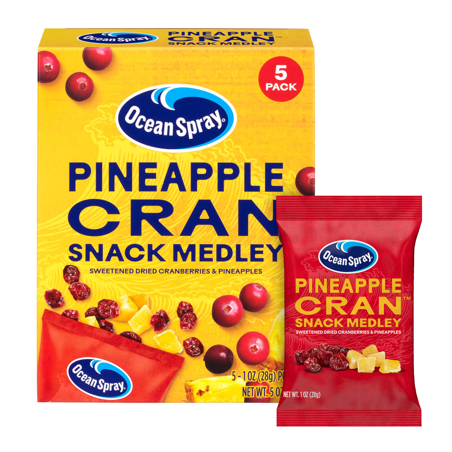Ocean Spray Pineapple Cran Snack Medley, 1 Oz, 5 Packs Per Box, Set Of 10 Boxes - Image 5
