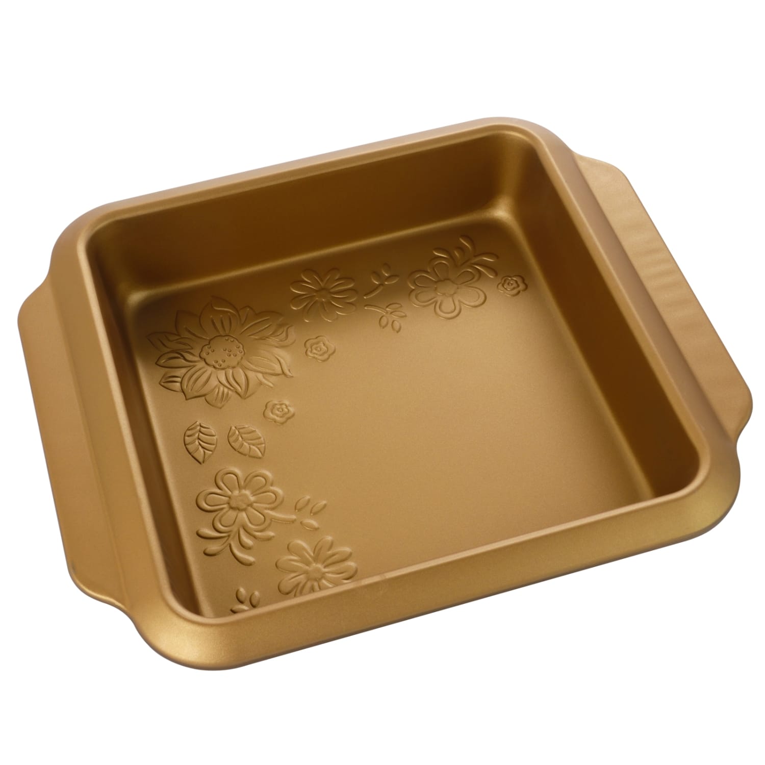 Gibson Country Kitchen Embossed Square Carbon Steel Bake Pan, 8in, Copper - Image 4