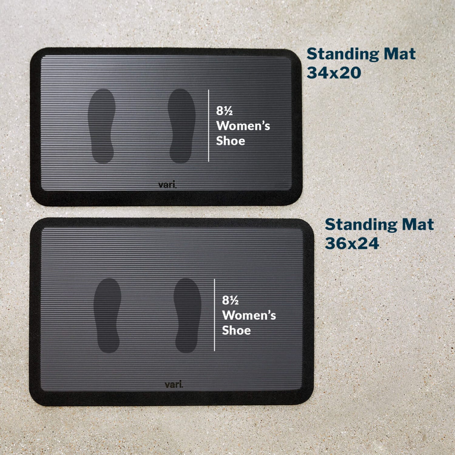 Vari Standing Mat Anti-Fatigue Standing Desk Mat, 36in x 24in, Black - Image 4